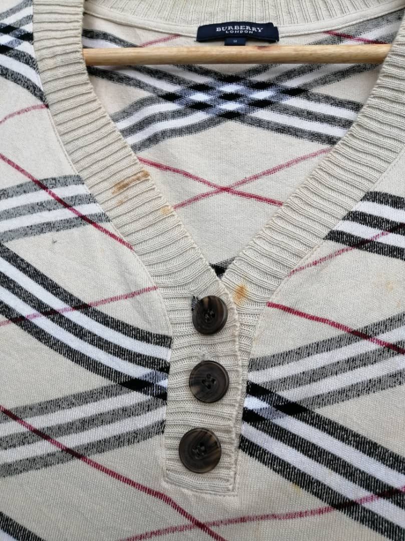 Burberry × Japanese Brand Burberry London Nova Check Knitwear Size S / US 4 / IT 40 - 2 Thumbnail