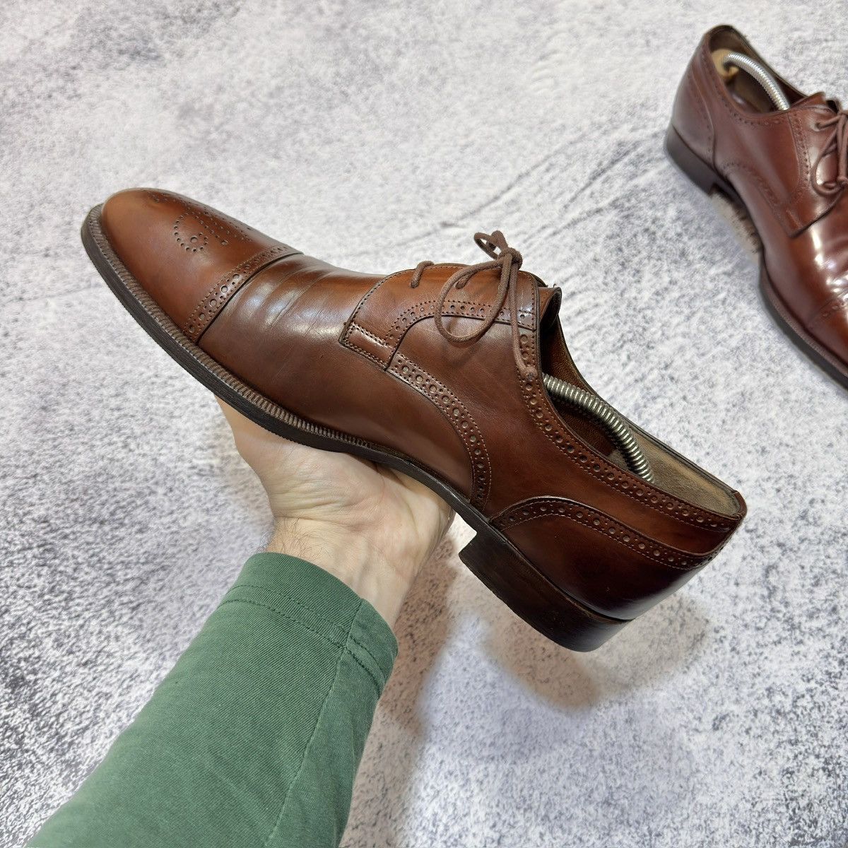 Fratelli Rossetti × Handmade Fratelli Rosetti Italy Derby Brogues US9.5 UK8.5 EU42.5 Size US 9.5 / EU 42-43 - 6 Thumbnail
