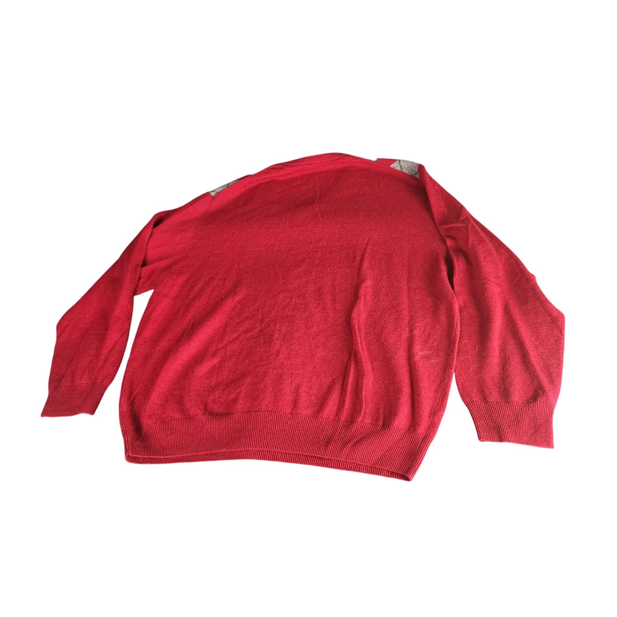Jos. A. Bank Jos. A Bank Lambswool Blend Argyle Crewneck Sweater Mens L R Size US L / EU 52-54 / 3 - 7 Thumbnail
