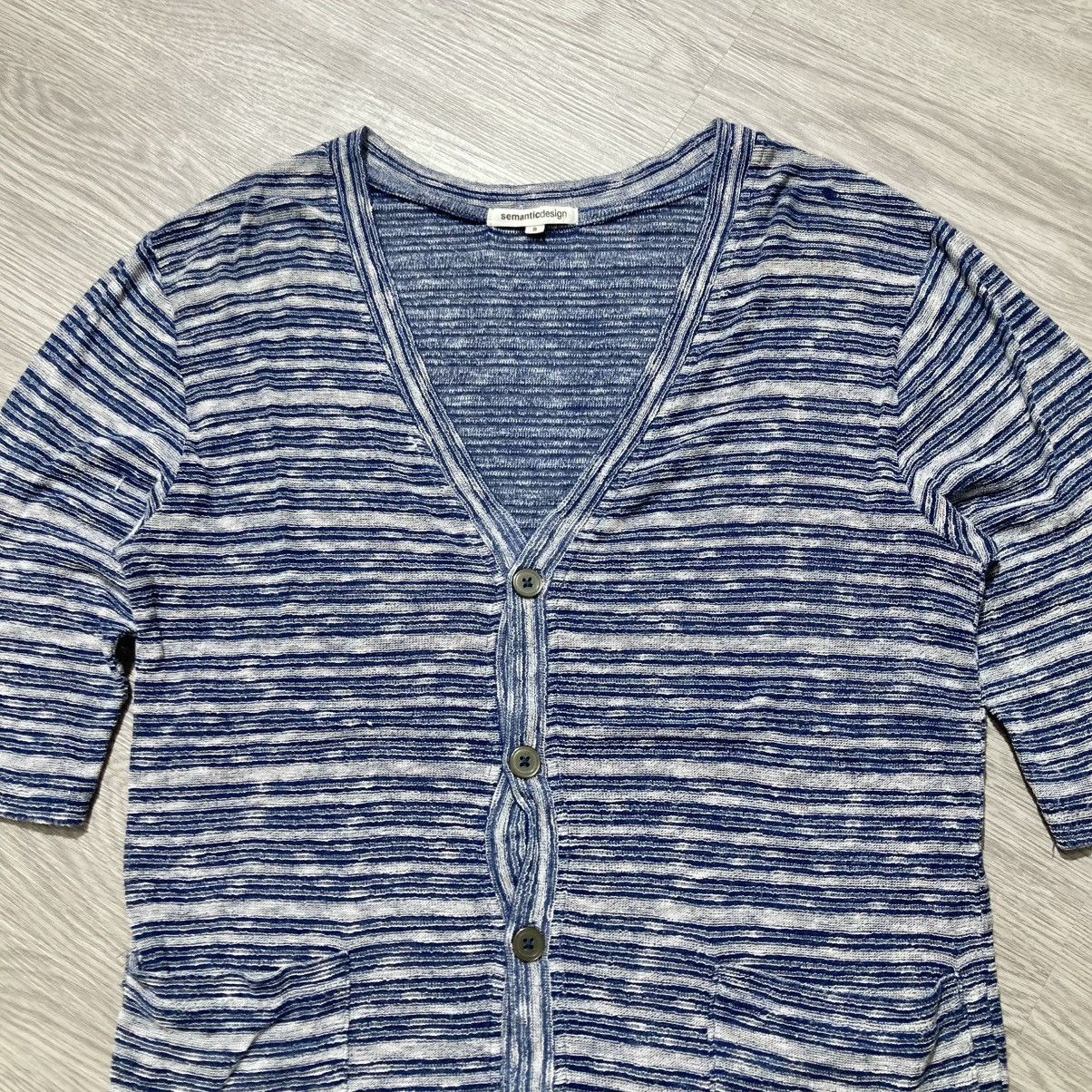 Japanese Brand 2000s Semanticdesign Knitted Cardigan Striped Lgb Style Size US S / EU 44-46 / 1 - 2 Thumbnail