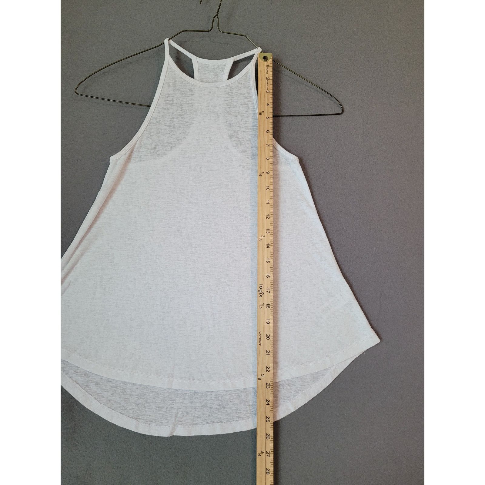Athleta Athleta Breezy High Neck Racerback Tank White XS Tech Size XS / US 0-2 / IT 36-38 - 5 Thumbnail