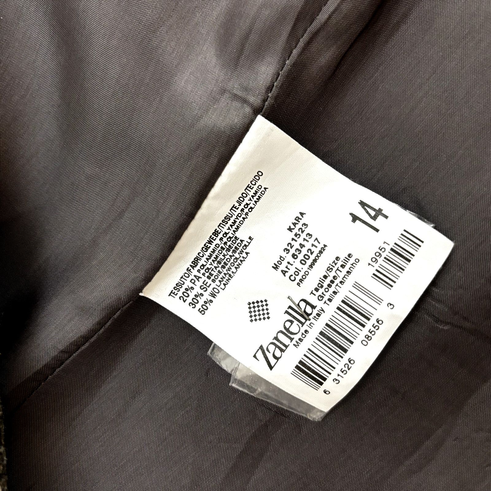 Zanella Zanella Kara Size 14 Women's Blazer Gray Wool Blend Coat Jac Size XL / US 12-14 / IT 48-50 - 10 Thumbnail