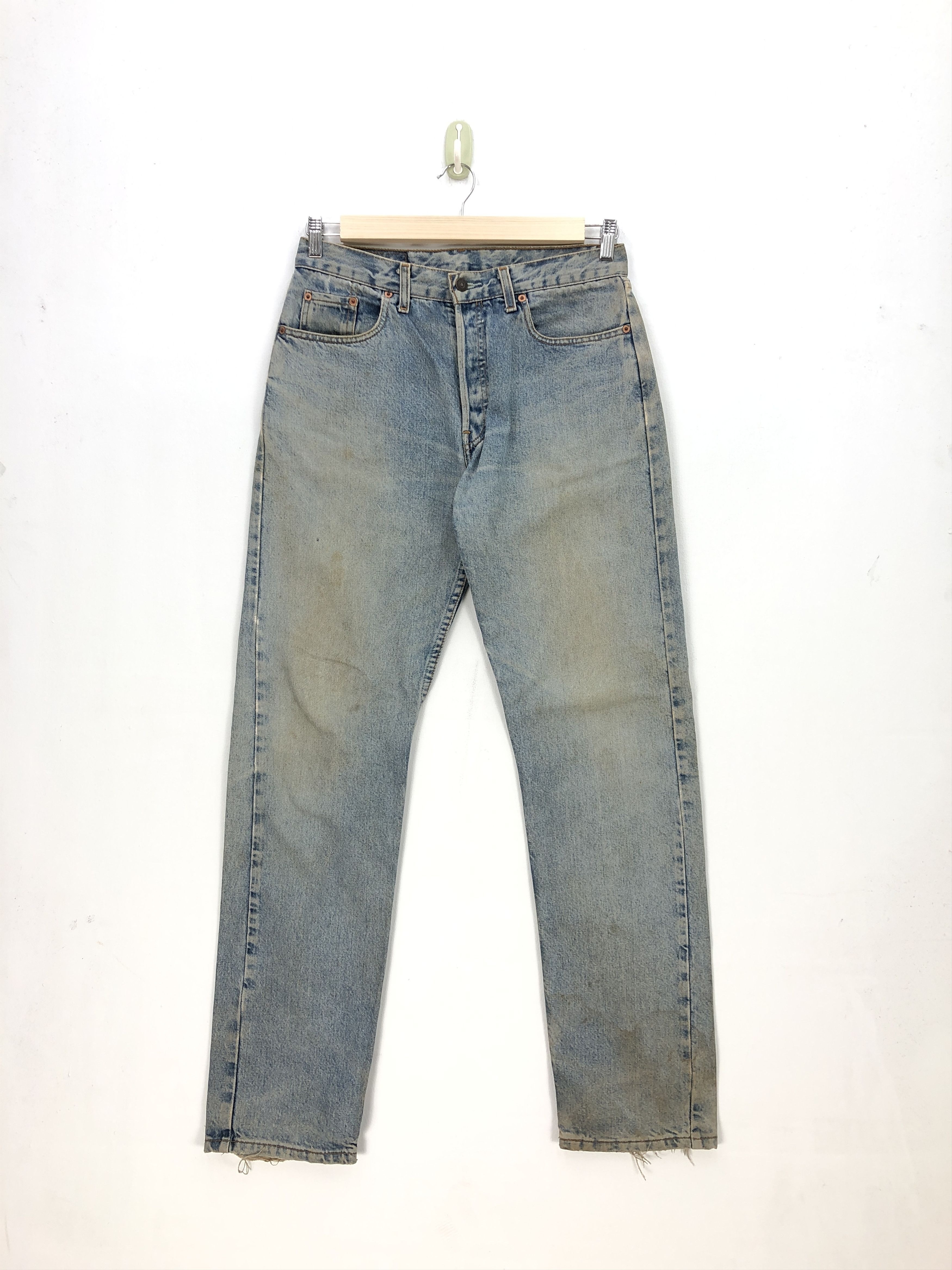 Levi's × Vintage Vintage Levis 614 Faded Jeans Orange Tab Light Wash Denim Size US 30 / EU 46 - 1 Thumbnail