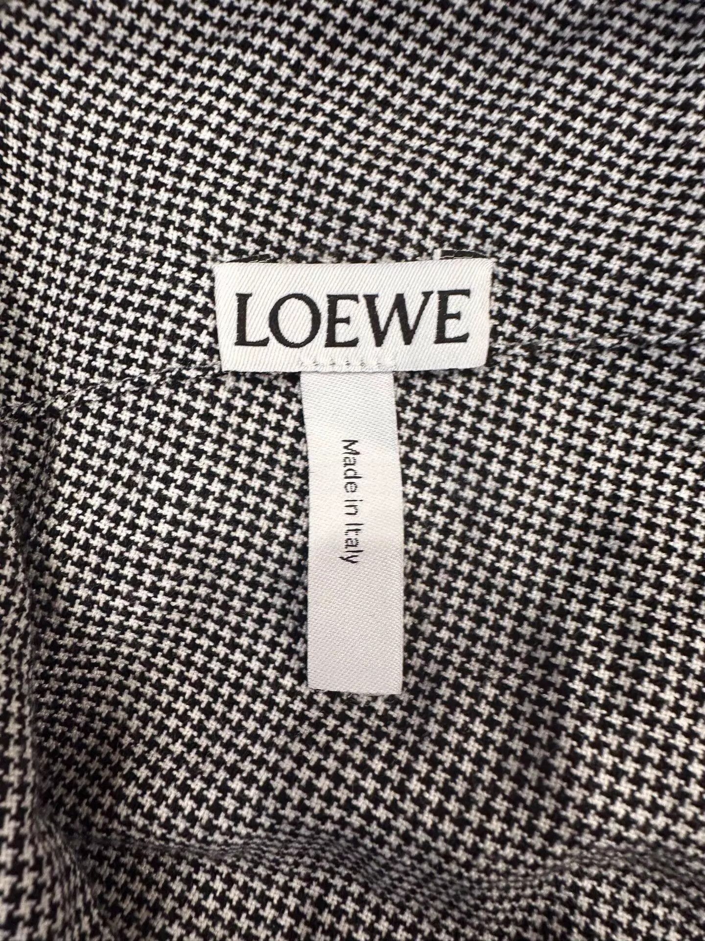 Loewe Loewe Women's Gray Check Shirtdress w/Black Leather Bow Back Size XS / US 0-2 / IT 36-38 - 6 Thumbnail