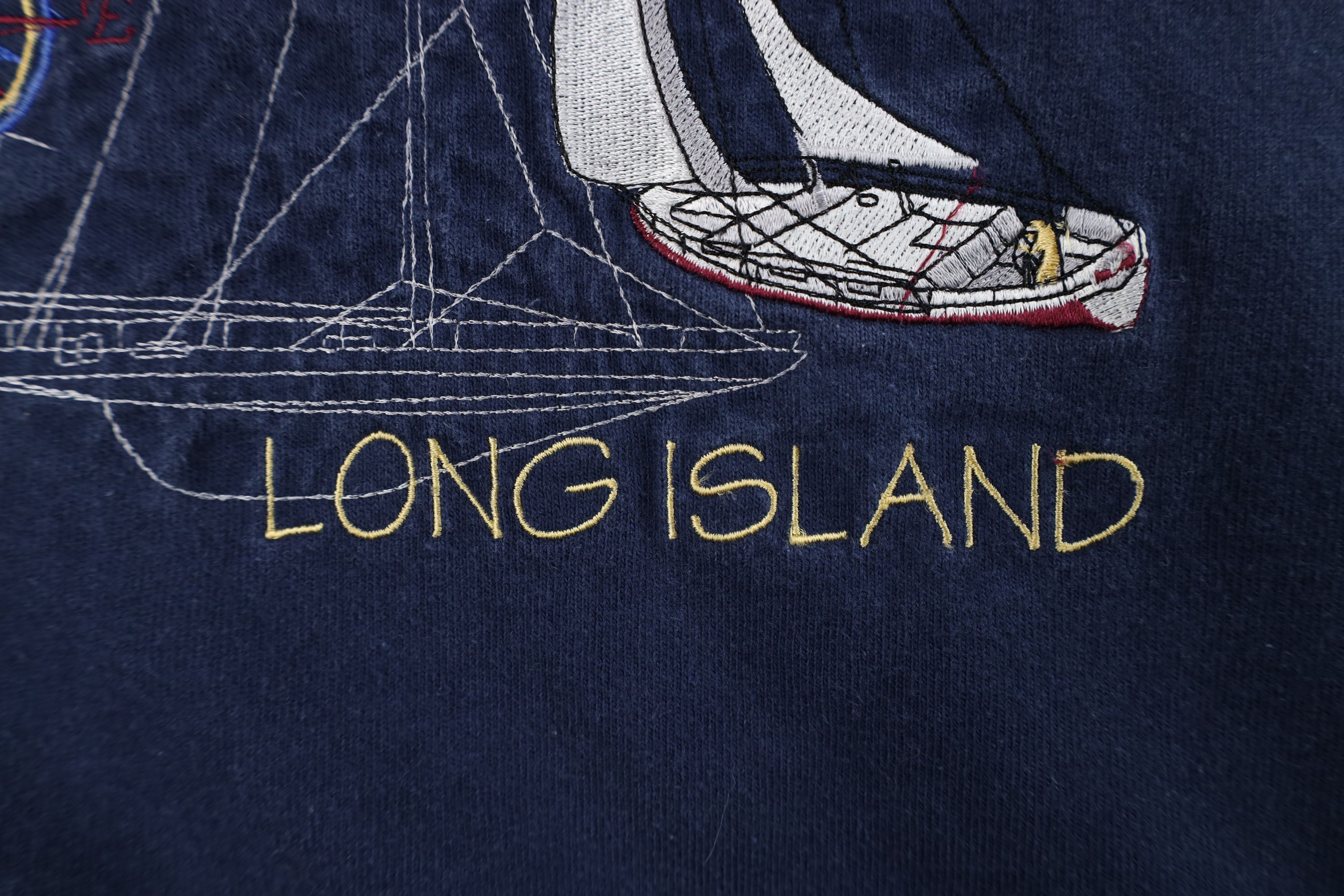 Vintage Vintage 90s Heavyweight Long Island Sailboat Sailing T-Shirt Size US XXL / EU 58 / 5 - 6 Thumbnail
