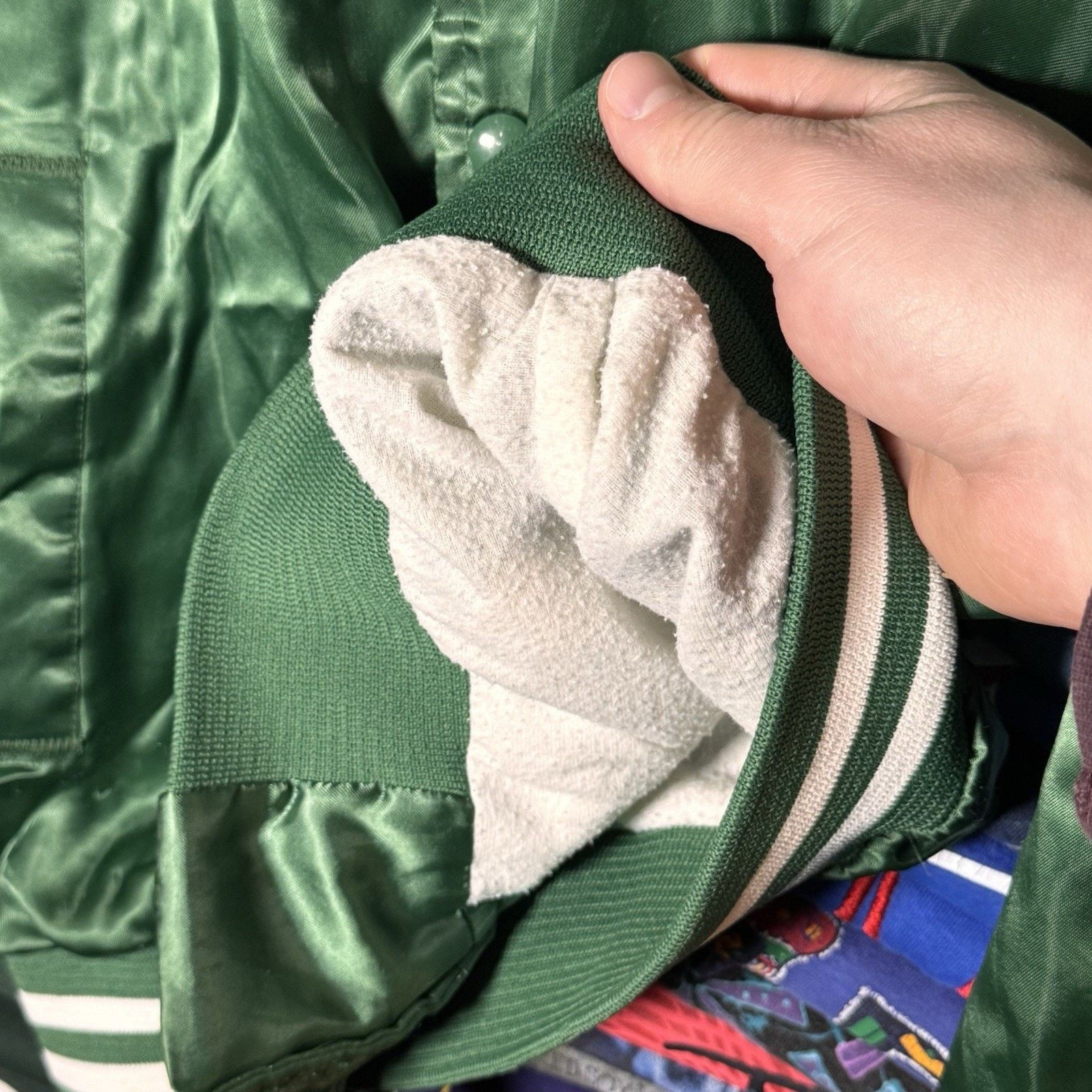 Chalk Line × Vintage VTG Chalkline Michigan St. Spartans Satin Bomber Jacket XL Size US XL / EU 56 / 4 - 16 Thumbnail