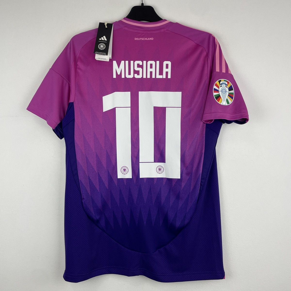 Adidas Germany Jamal Musiala Adidas Pink Jersey Euro 2024 size M Size US M / EU 48-50 / 2 - 1 Thumbnail