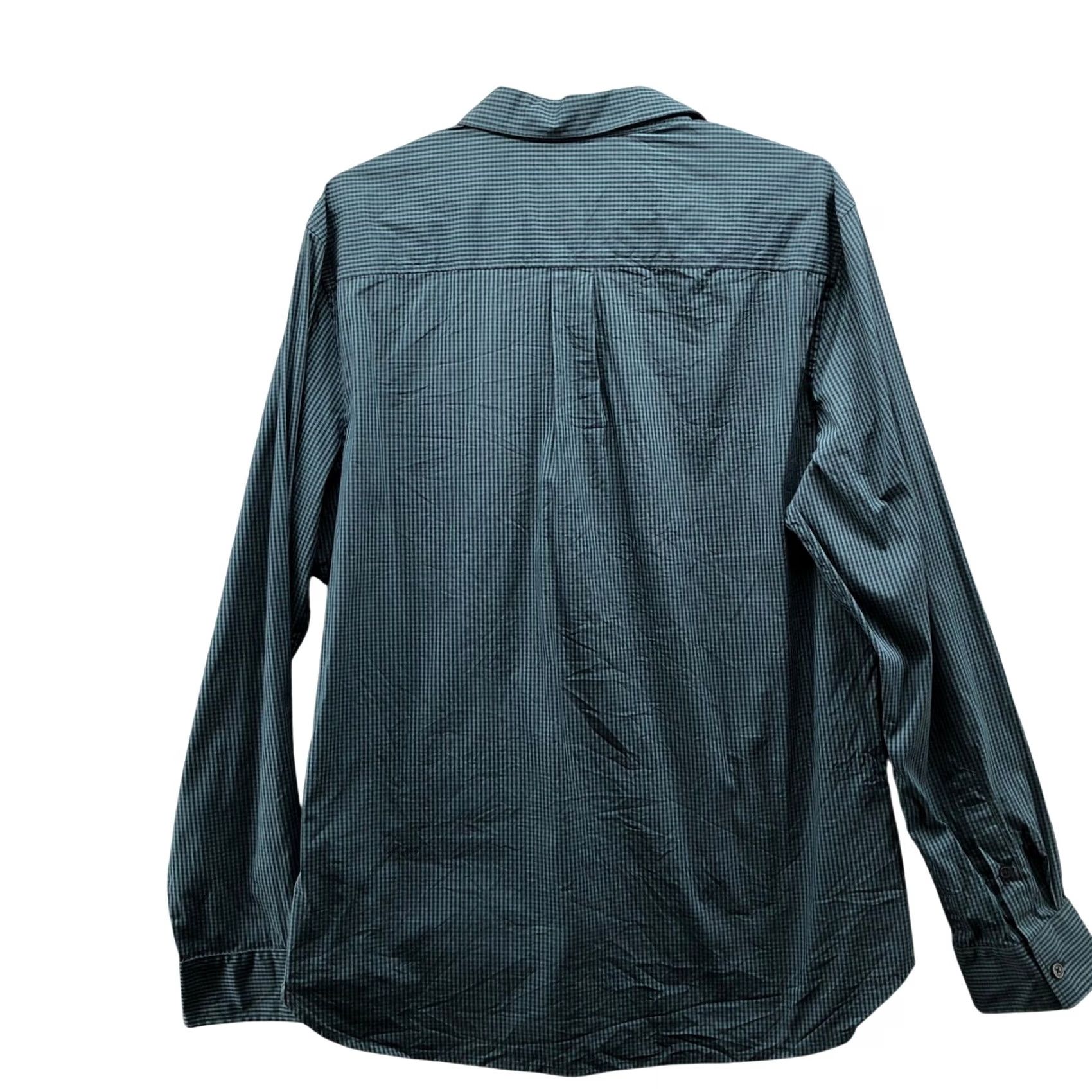 Calvin Klein Calvin Klein Button-Up Shirt Mens L Teal Gingham Plaid Green Black Long Sleeve Collared Pocketed Casual Workwear Shirts Pattern Check Size US L / EU 52-54 / 3 - 2 Thumbnail