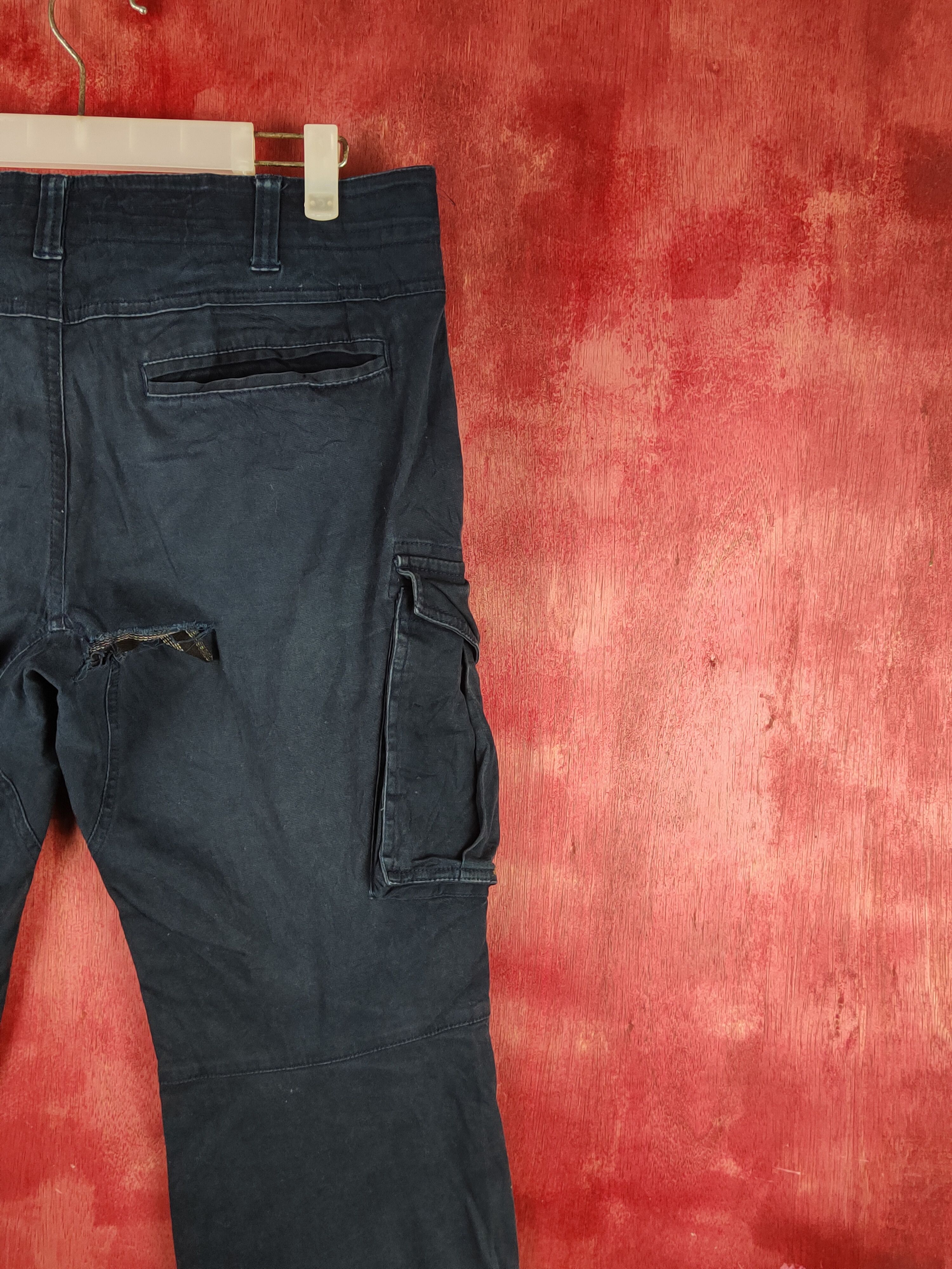 Japanese Brand Geride Dark Blue Multipocket Tactical Cargo Pants #S2149 Size US 34 / EU 50 - 11 Thumbnail