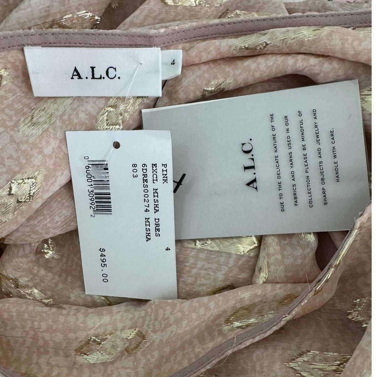 A.L.C. A.L.C. Misha Dress Intermix Exclusive pink gold silk size 4 Size S / US 4 / IT 40 - 10 Thumbnail