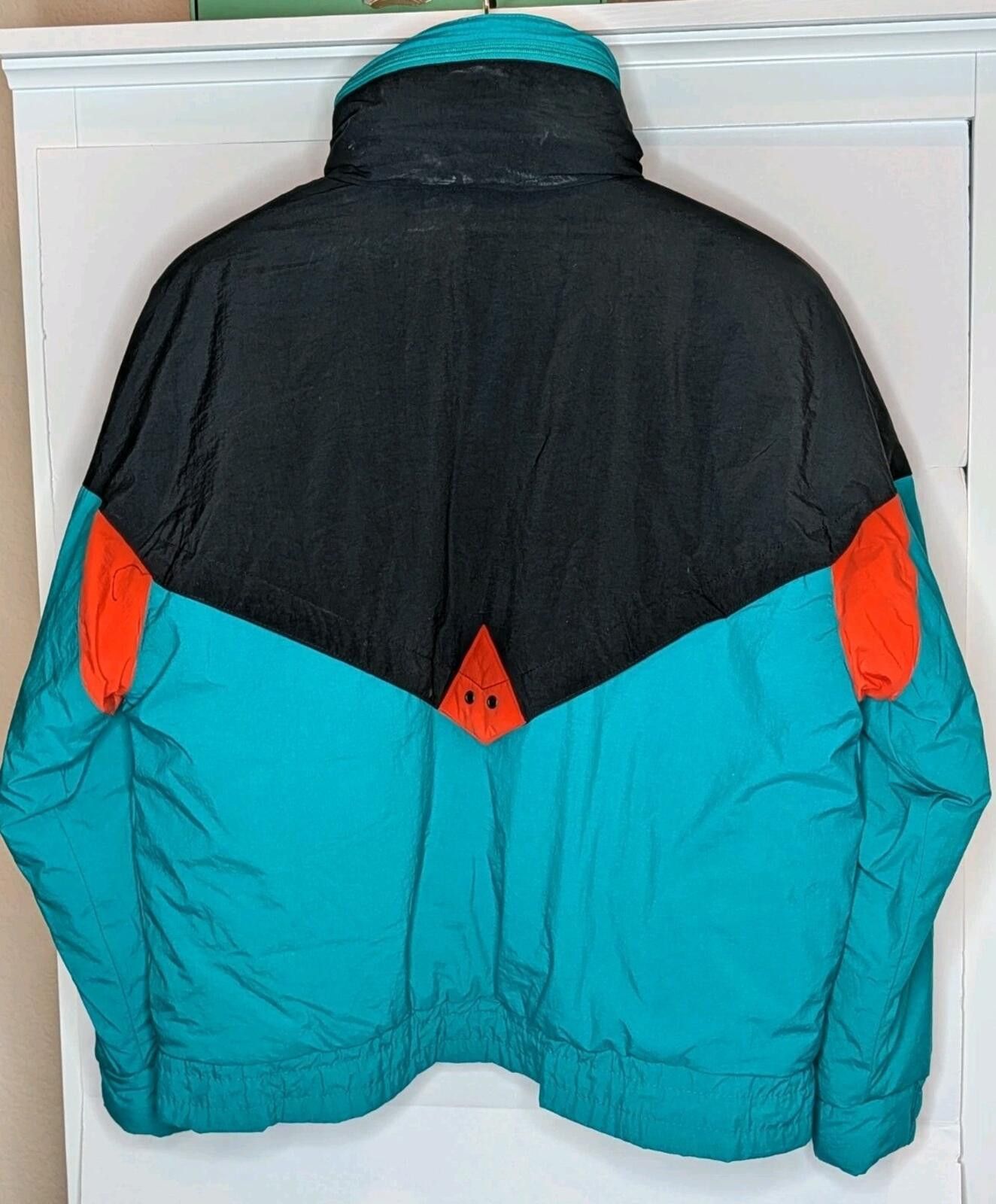 Other Vintage XSTATX 90s Puffer Ski Jacket Mens M Teal/Blk/Rd/YL Size US M / EU 48-50 / 2 - 3 Thumbnail