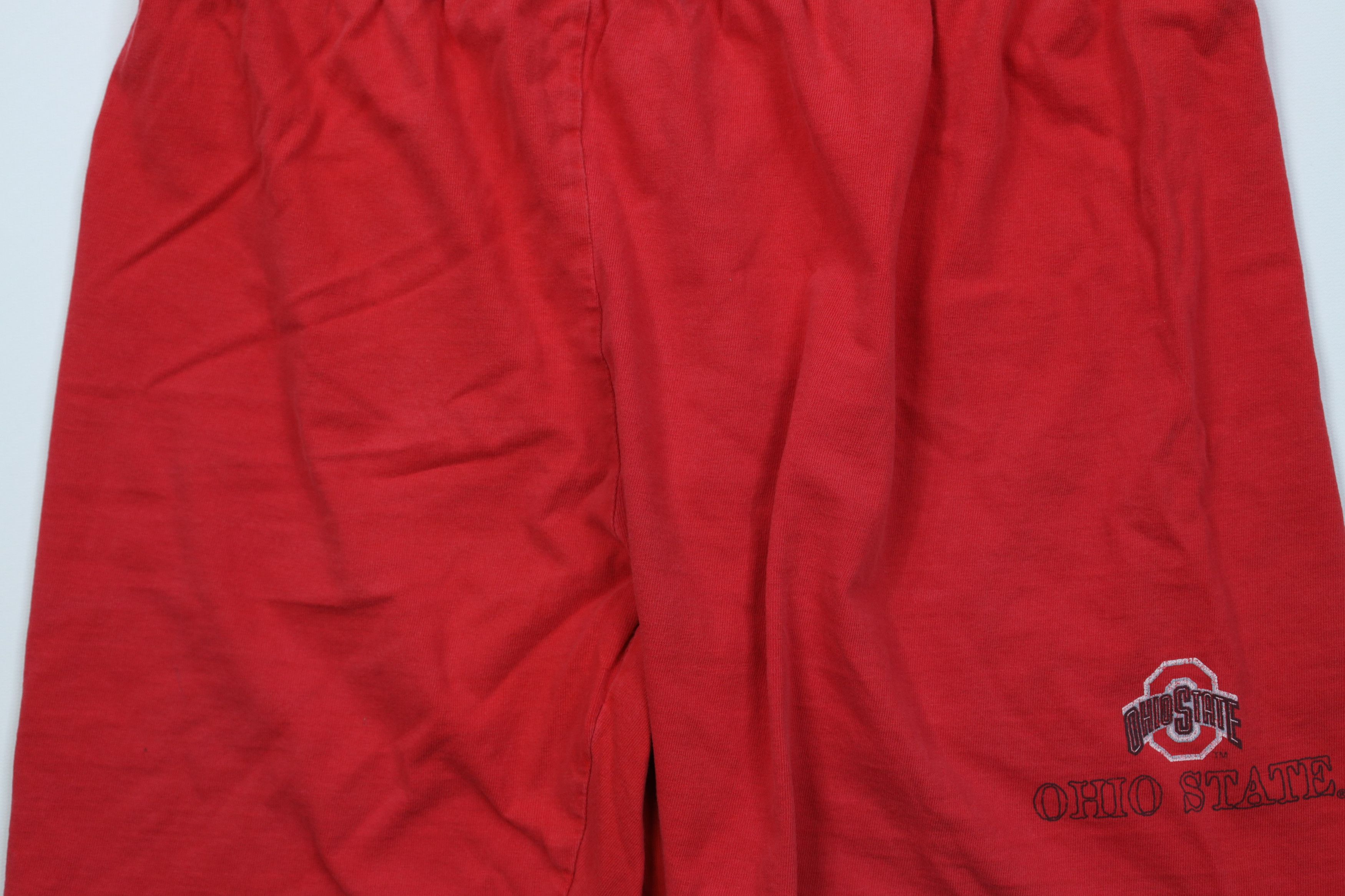 Vintage Vintage 90s Ohio State University Above Knee Shorts Red USA Size US 32 / EU 48 - 3 Thumbnail