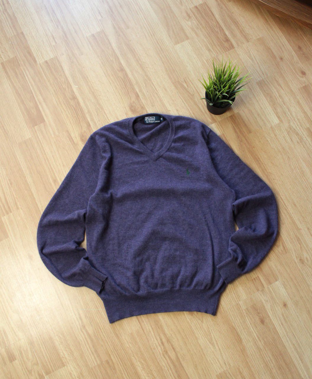 Polo Ralph Lauren × Vintage 🔥 Polo Ralph Lauren Wool Sweater V-neck Pullover Size US M / EU 48-50 / 2 - 2 Thumbnail