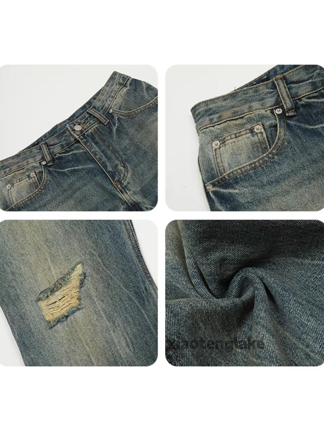 Jean × Vintage washed faded ripped yuppie y2k cleanfit jeans Size US 34 / EU 50 - 6 Thumbnail