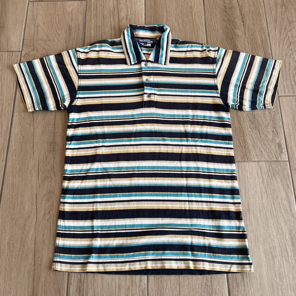 JUNYA WATANABE 半袖ボーダーポロシャツ Men's Junya Watanabe Polos | Grailed