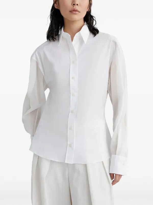 Brunello Cucinelli o1la1rc1a0425 Blouse in White Size XL / US 12-14 / IT 48-50 - 2 Thumbnail