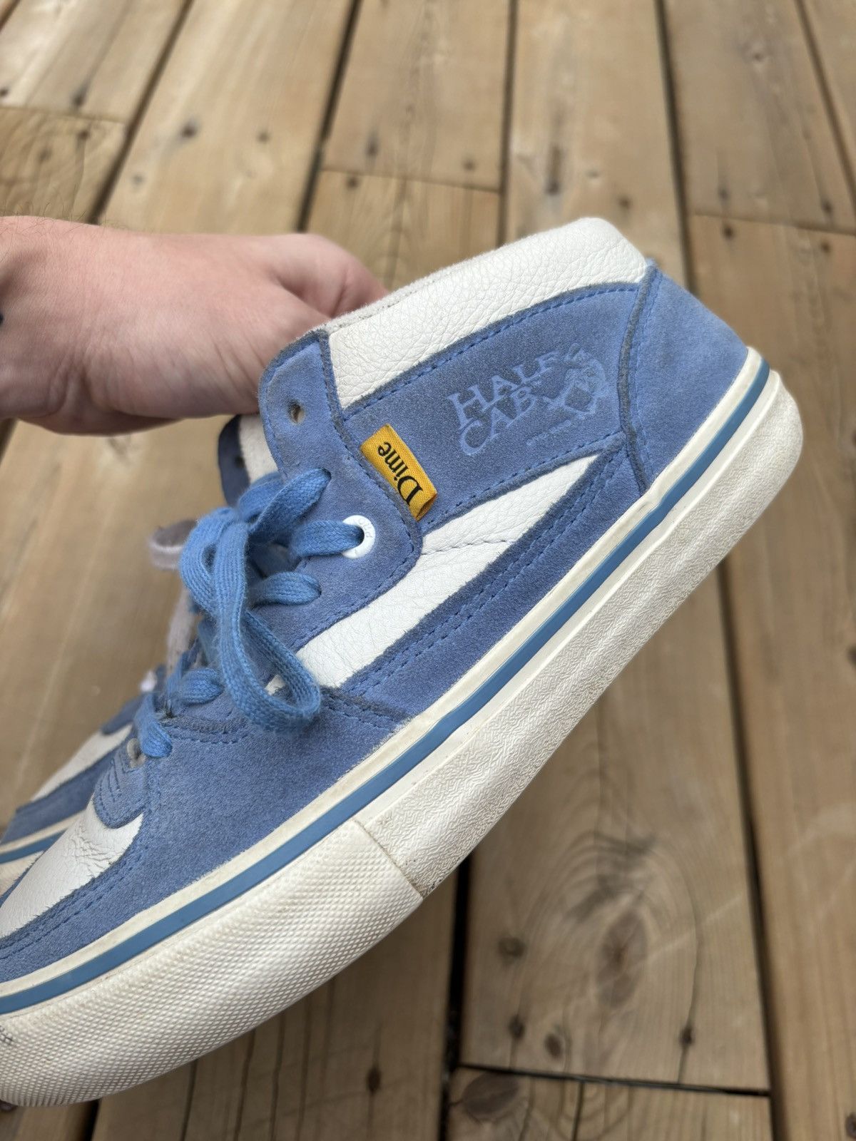 Vans Vans x Dime Half Cab Pro Blue Suede White Leather Size US 6 / EU 39 - 8 Thumbnail