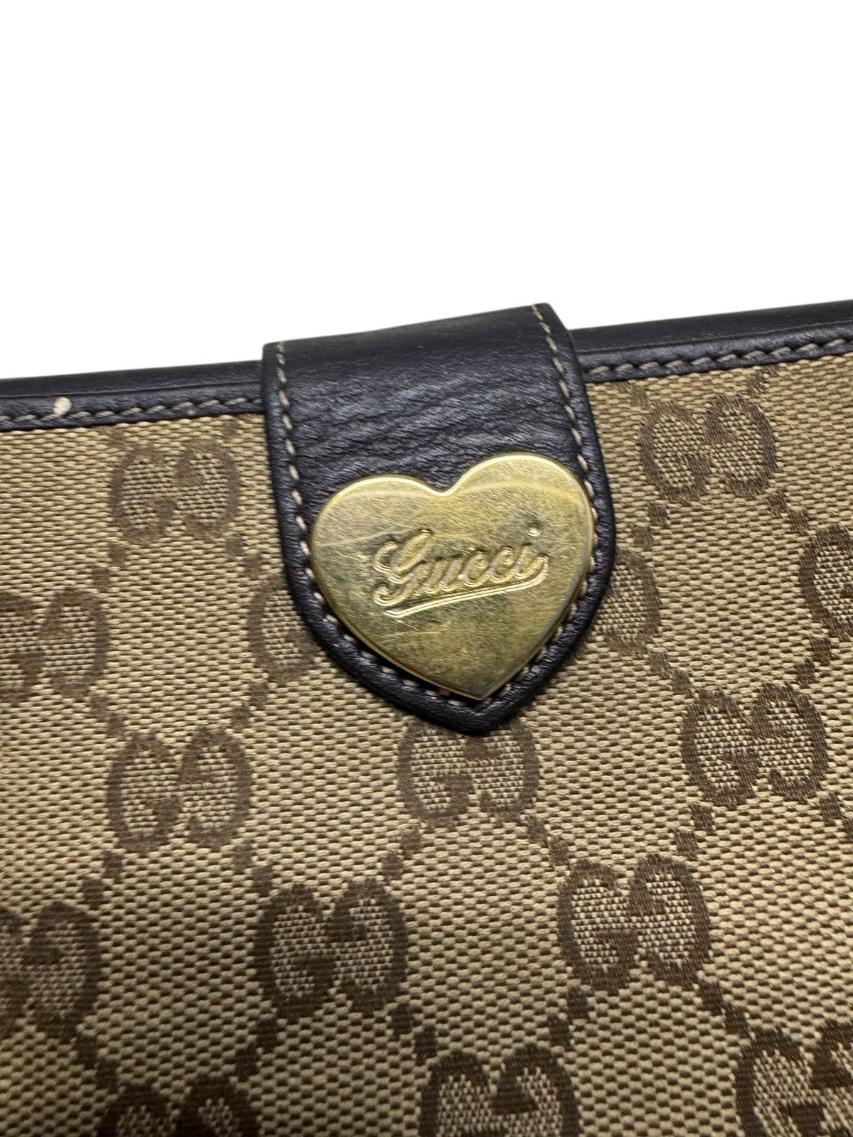 Gucci 🔥GUCCI GG HEART LEATHER LONG WALLET Size ONE SIZE - 4 Thumbnail
