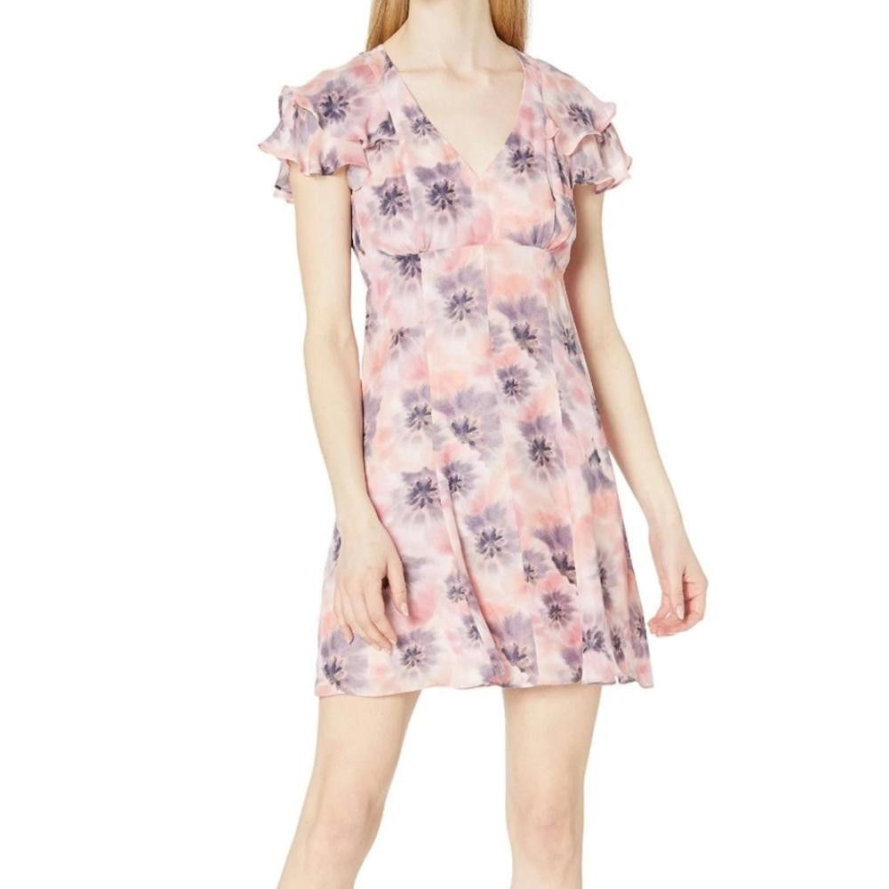 Packer Shoes Parker l Silk Shift Women's Dress Feathered Floral Small Size S / US 4 / IT 40 - 1 Thumbnail