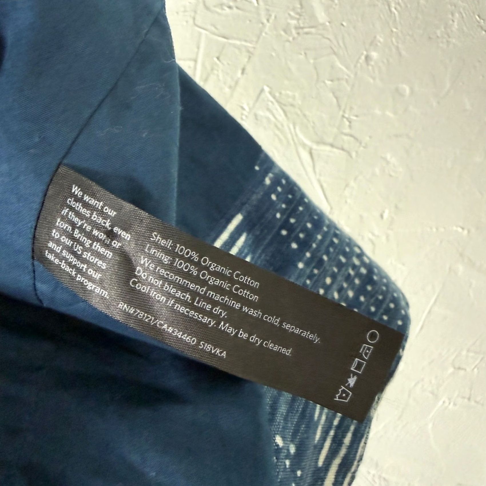 Eileen Fisher Eileen Fisher Women's Small Open Front Organic Cotton Printed Indigo Jacket Size S / US 4 / IT 40 - 6 Thumbnail