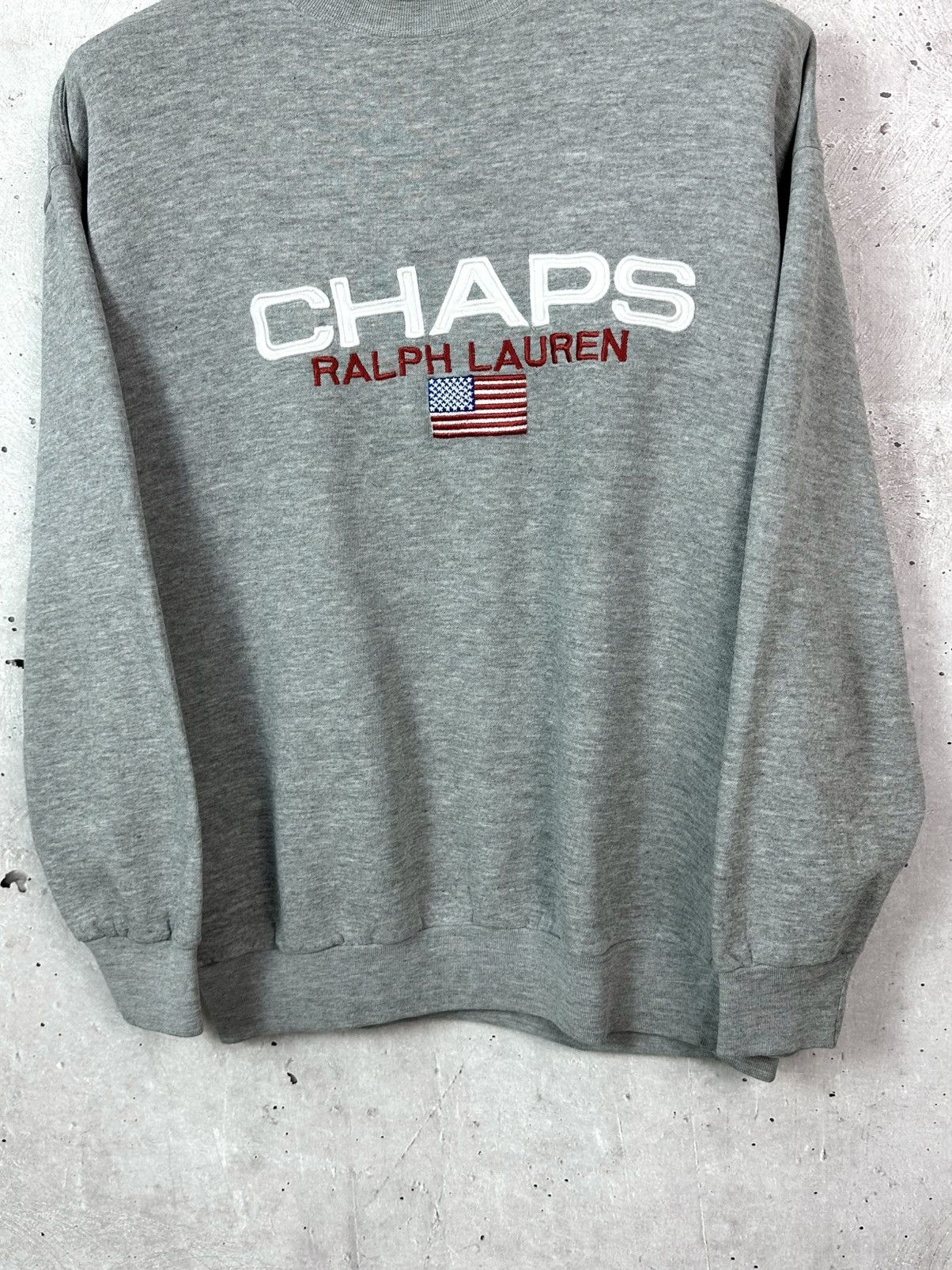 Chaps Ralph Lauren Vintage Ralph Lauren Chaps Logo Grey Cotton Sweatshirt Size US M / EU 48-50 / 2 - 3 Thumbnail