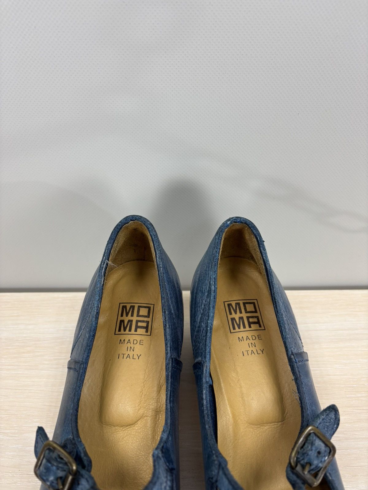 Leather × MoMA Womens leather shoes MOMA Size 37 1/2 Color Blue Size US 7.5 / IT 37.5 - 5 Thumbnail