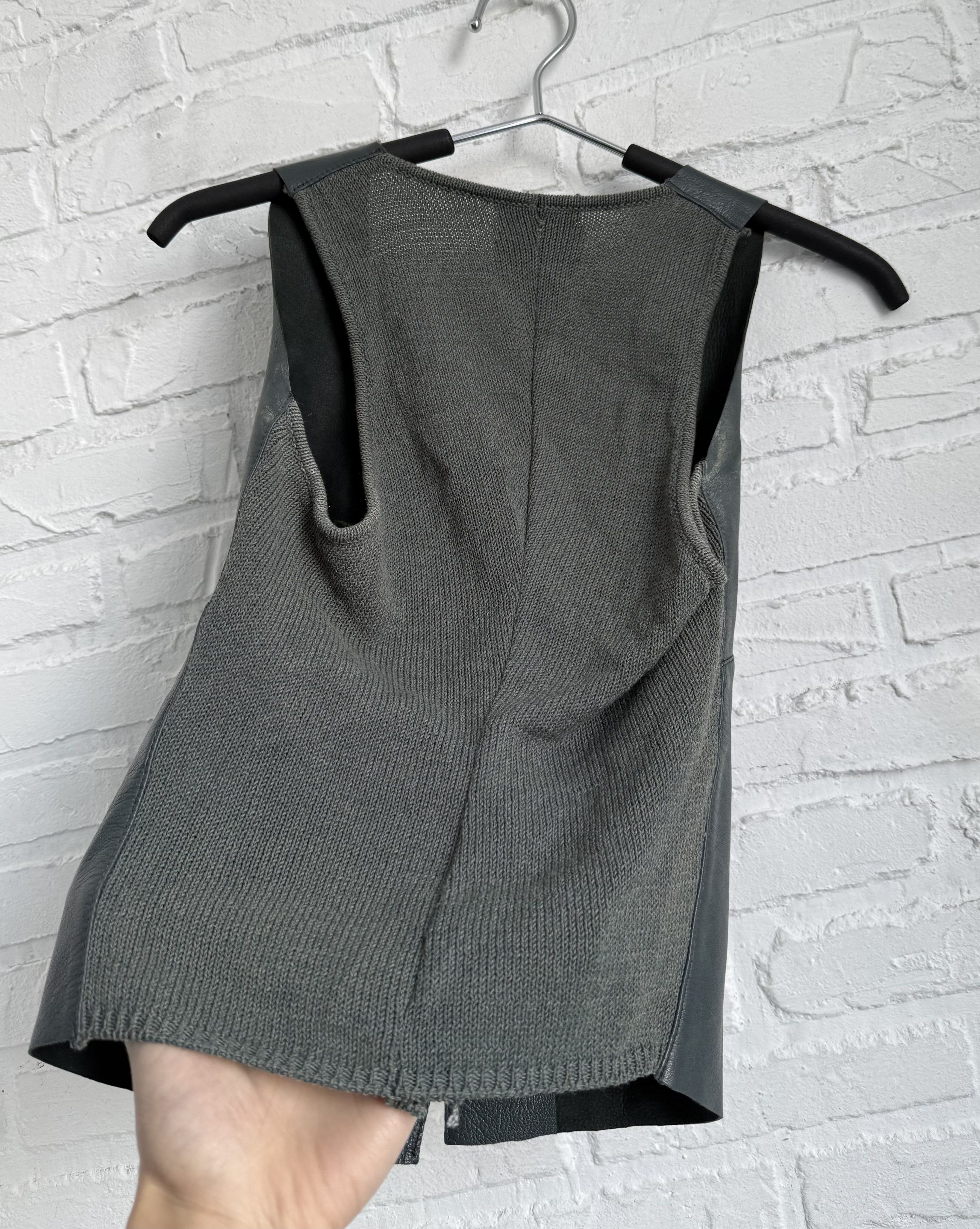 Gianfranco Ferre Archive 90s Gianfranco Ferre Studio leather vest knit back Size S / US 4 / IT 40 - 12 Thumbnail