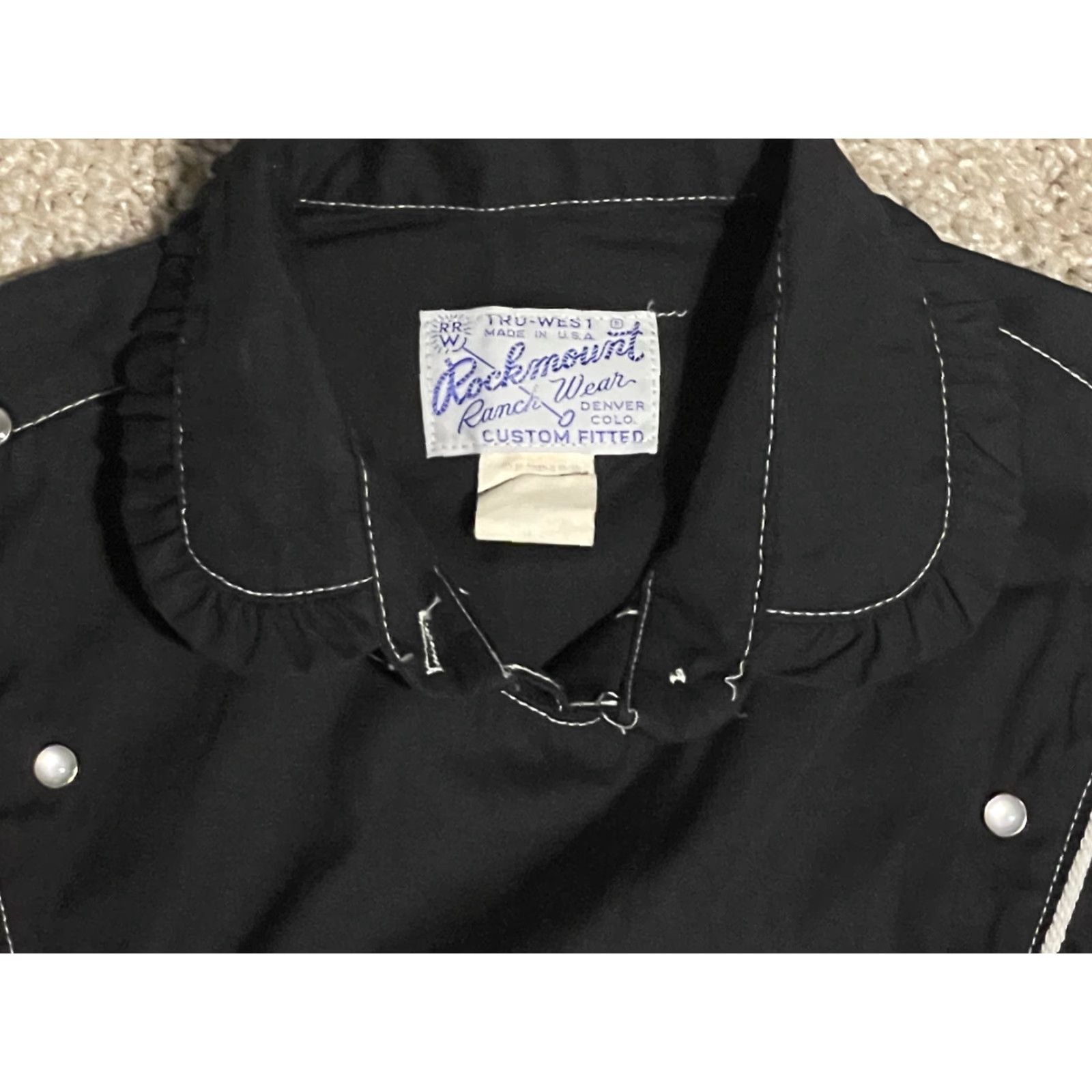 Rockmount Ranch Wear VINTAGE Rockmount Western Shirt Cavalry Pearl Snap Bib Black Size S Womens Size S / US 4 / IT 40 - 2 Thumbnail