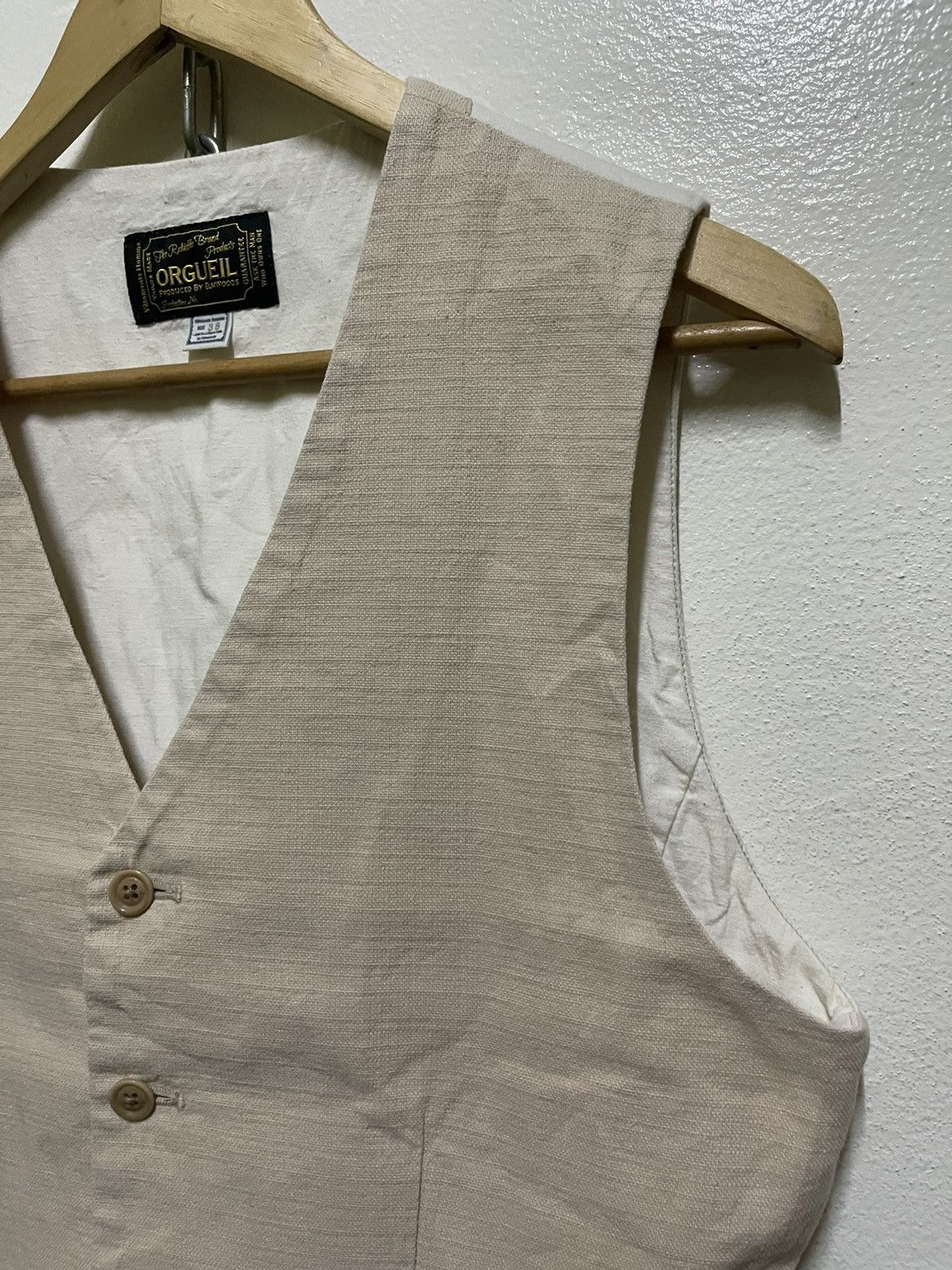 Japanese Brand Orgueil Vest Japan Size 38R - 4 Thumbnail