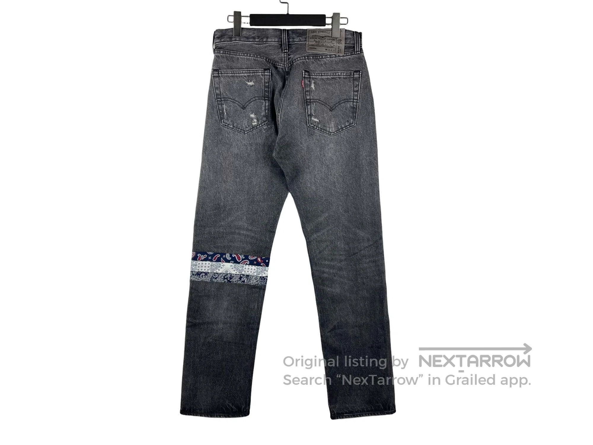 Levi's Levis Black Longevity Ripped Jeans Size US 30 / EU 46 - 2 Thumbnail