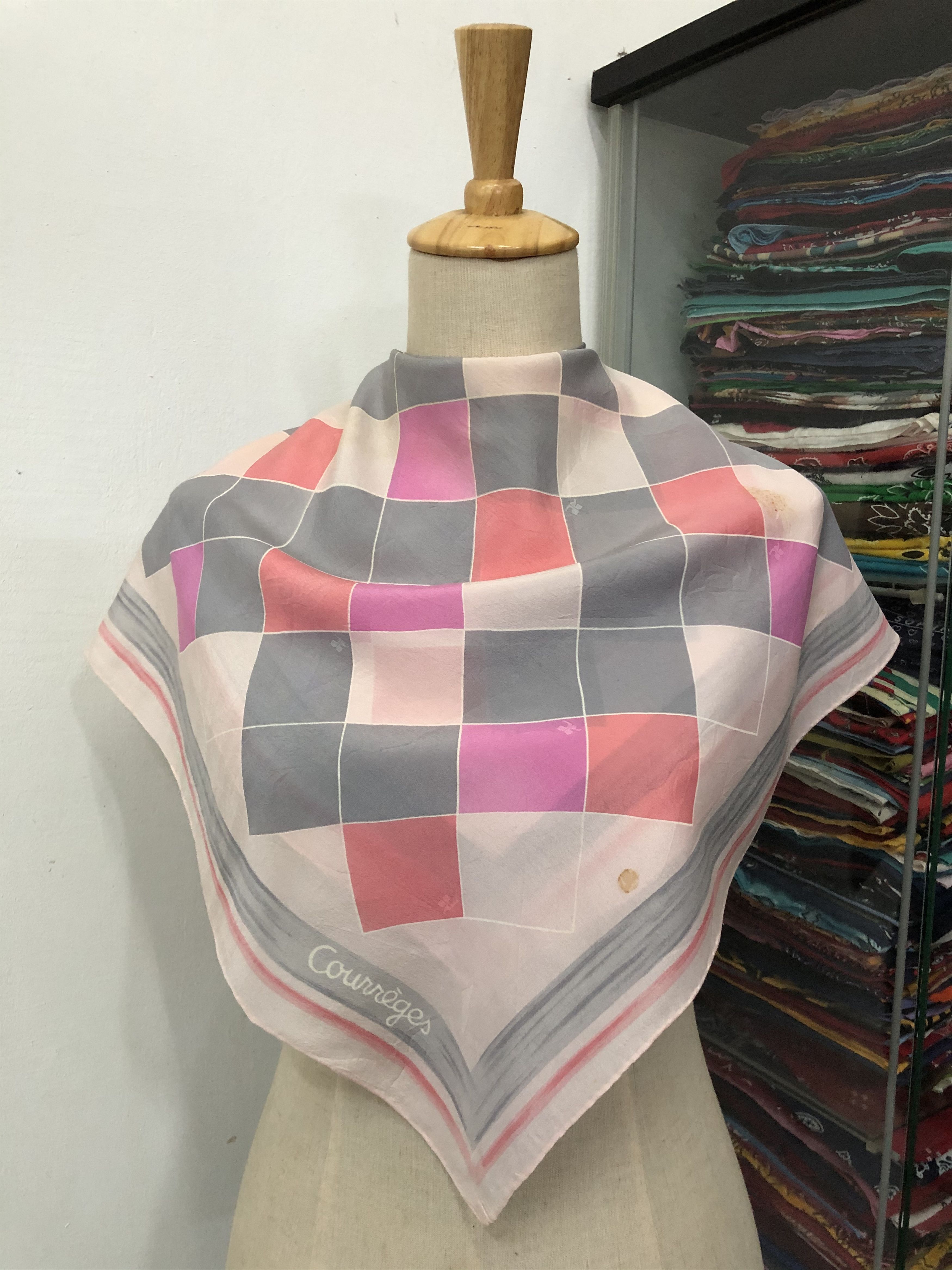 Courreges × Vintage Vintage Courreges Silk Scarf Size ONE SIZE - 1 Thumbnail
