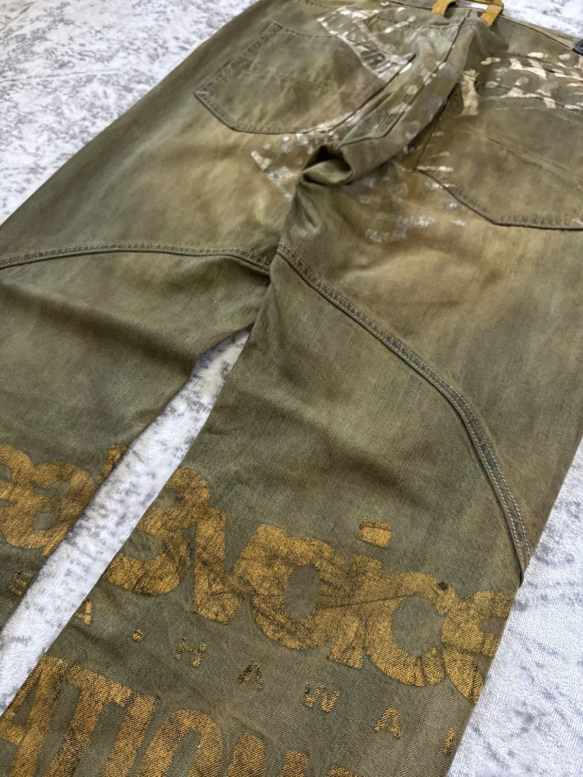 Carhartt RealBvoice Japan Mud Wash Overprint Carpenter Baggy Jeans Size US 34 / EU 50 - 5 Thumbnail