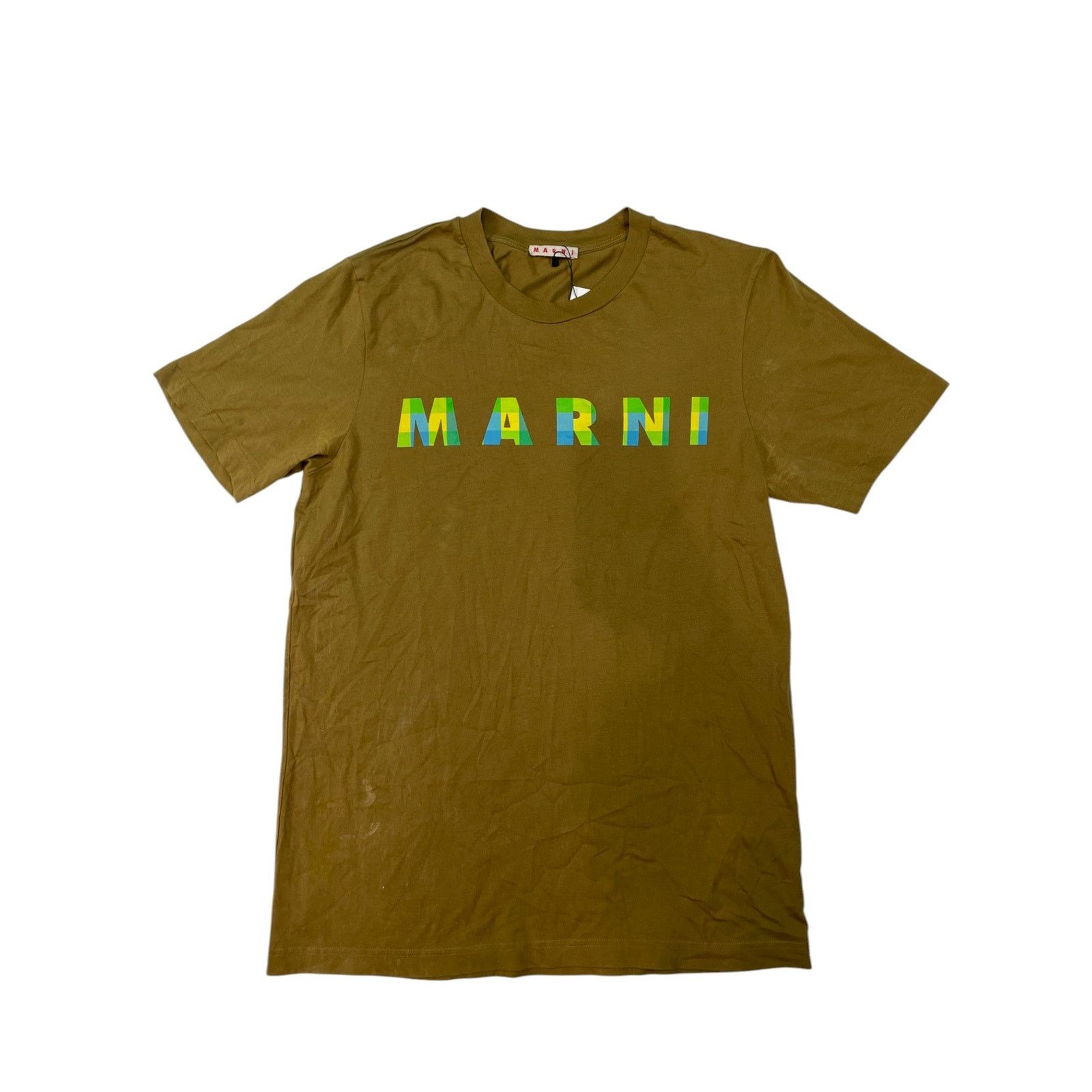 Marni Marni Multi Chest Logo Brown & Olive Tee Size US M / EU 48-50 / 2 - 1 Thumbnail