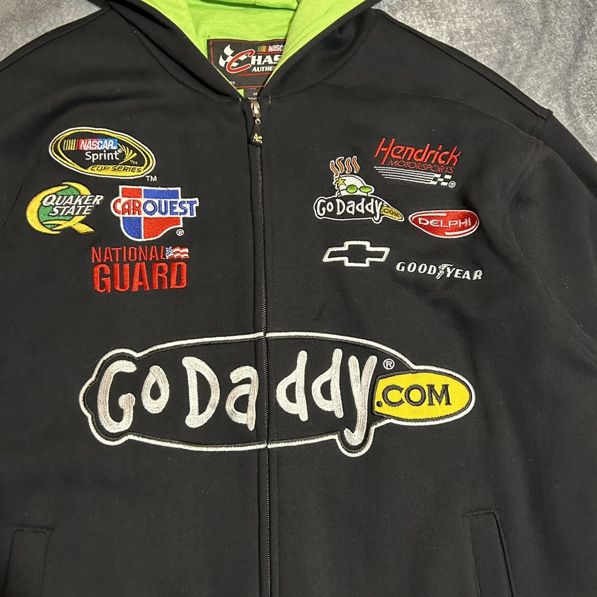 Chase Authentics × NASCAR MARK MARTIN GODADDY.COM NASCAR Jacket CHASE AUTHENTICS Black Size US M / EU 48-50 / 2 - 4 Thumbnail