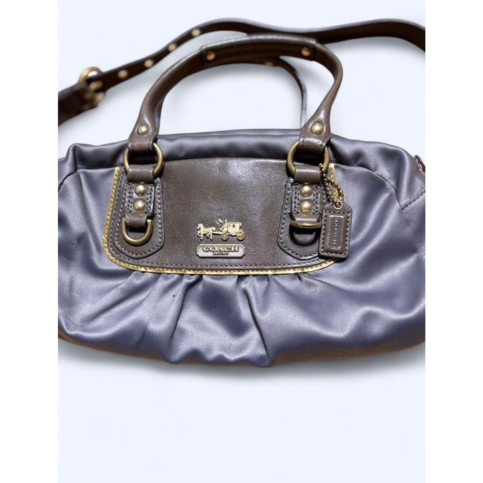 Coach Vintage 2000s Coach Amanda Top Handle Satin Satchel Bag Size ONE SIZE - 3 Thumbnail