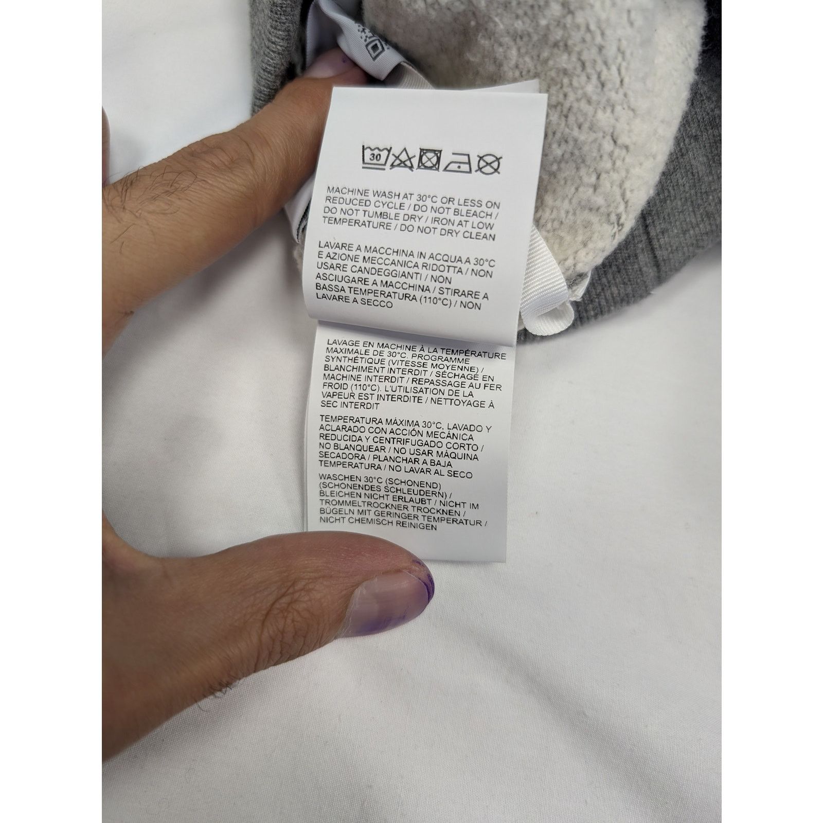 Off-White o1rshd1 Wave outl Diag Slim Crewneck sweatshirt Melange Grey Size US S / EU 44-46 / 1 - 13 Thumbnail