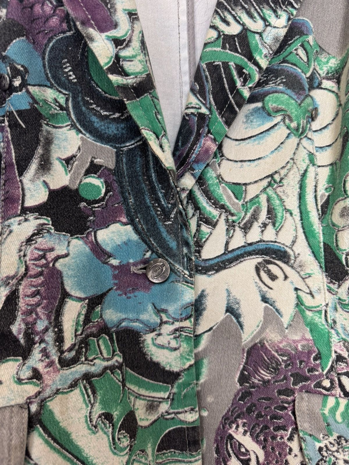 Just Cavalli Vintage Just Cavali By Roberto Eagle Snake Cavali Blazer Size M / US 6-8 / IT 42-44 - 10 Thumbnail