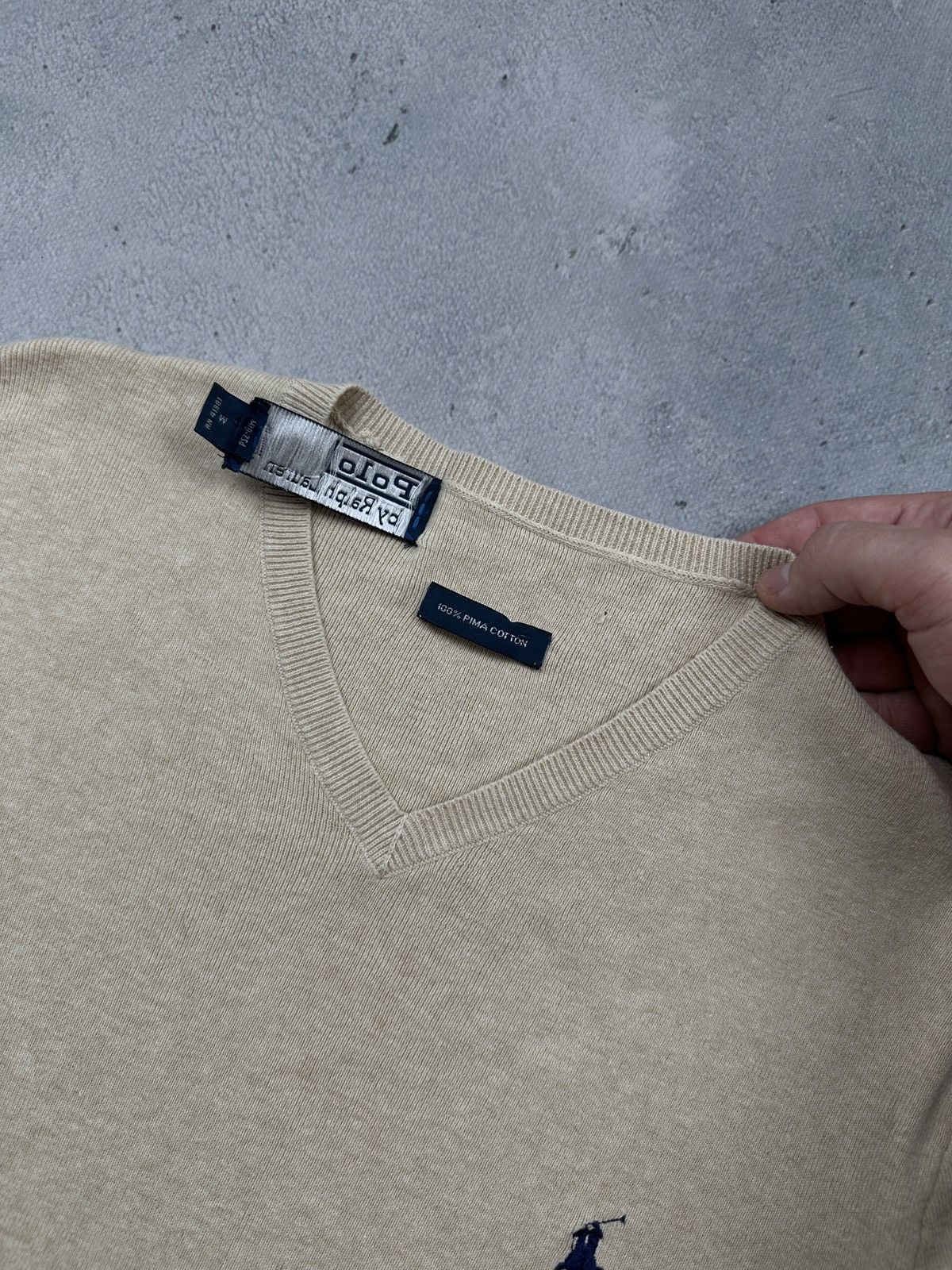 Polo Ralph Lauren Vintage Polo Ralph Lauren V-Neck Sweater Small Logo Pony y2k Size US M / EU 48-50 / 2 - 8 Thumbnail