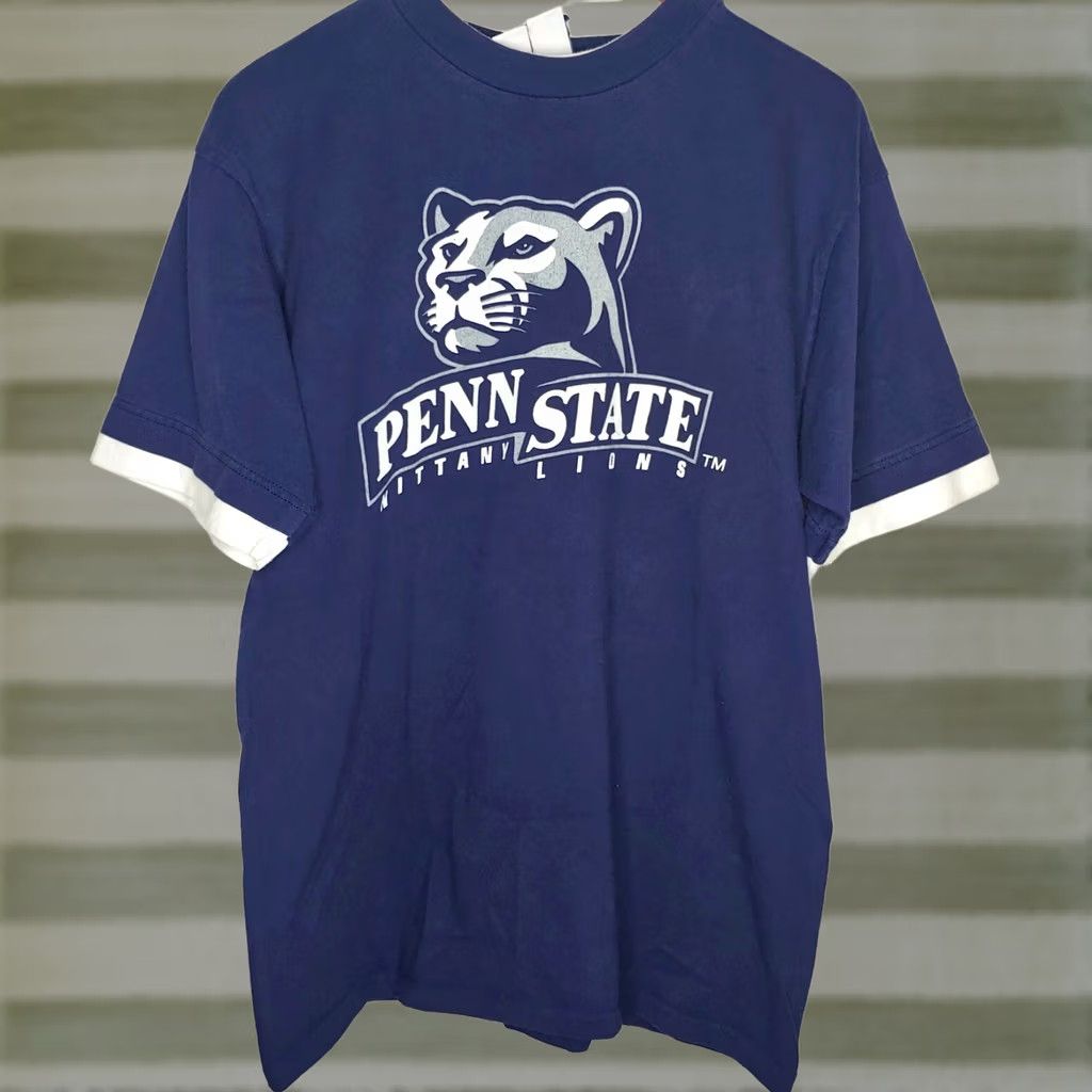 Vintage VINTAGE Morning Sun Shirt Penn State 90s Navy Blue Large Nittany Lions Short Sleeve Round Neck Tee Mens Size US L / EU 52-54 / 3 - 1 Thumbnail