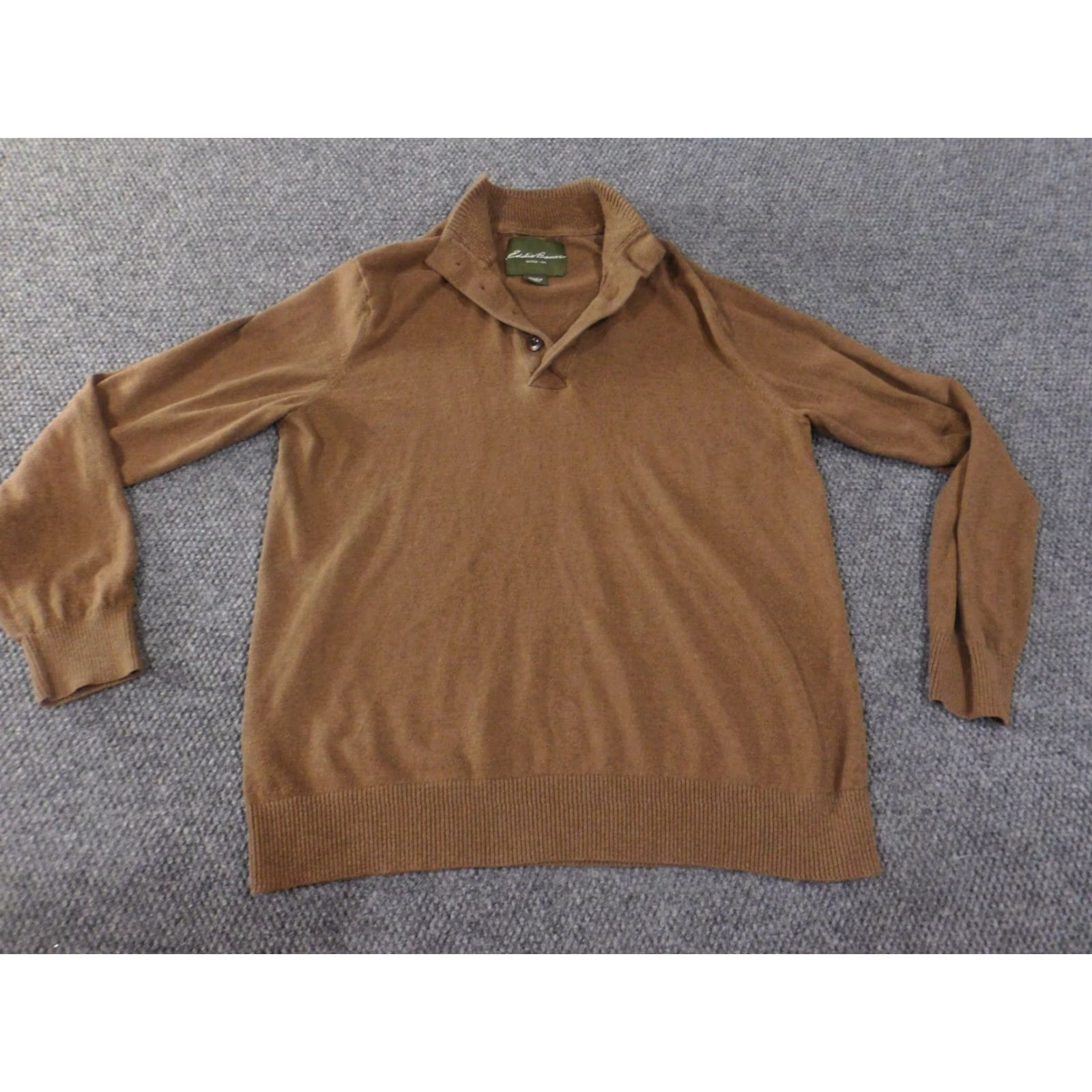 Eddie Bauer VINTAGE Eddie Bauer Sweater Mens XL Brown Pullover Retro Outdoors Hiking Mock Neck Long Sleeve Chunky-Knit Size US XL / EU 56 / 4 - 2 Thumbnail