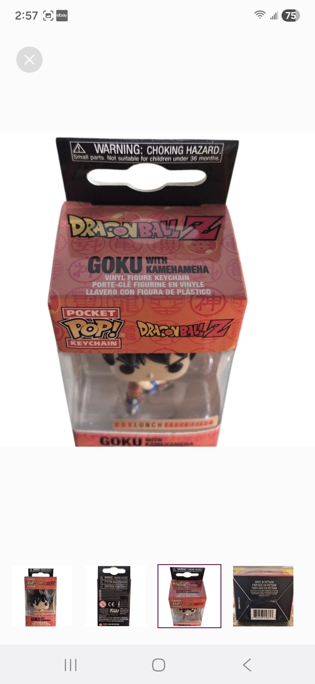 Other Funko × Dragon Ball Z Goku Pocket POP Keychain Size ONE SIZE - 3 Thumbnail