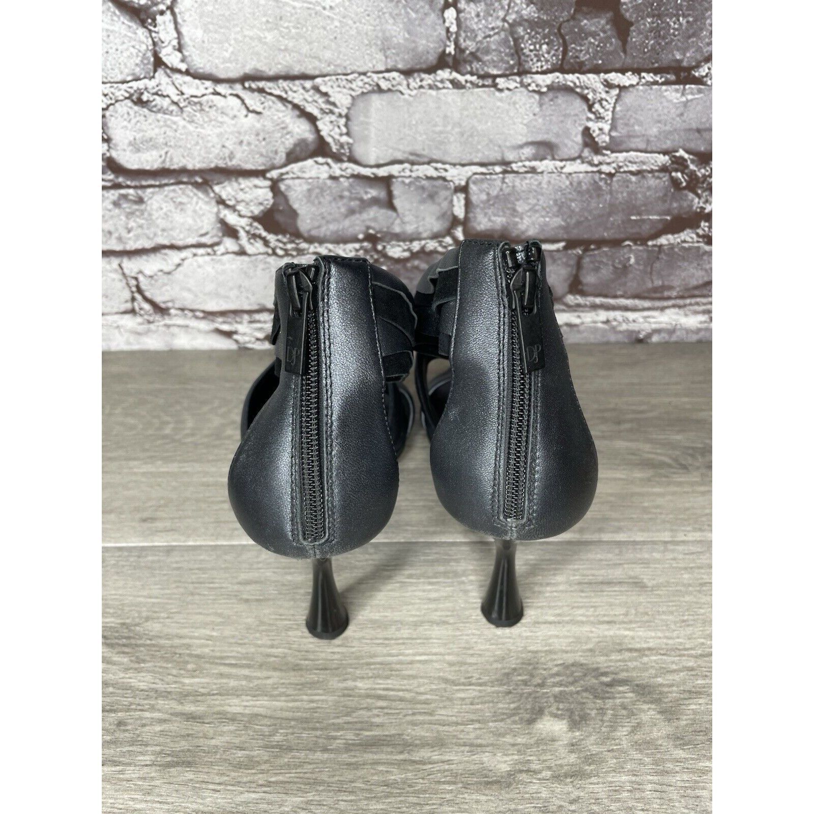 Donald Pliner Donald Pliner Neav Black Suede Shimmer Ankle Strap Heels Wom Size US 9.5 / IT 39.5 - 5 Thumbnail