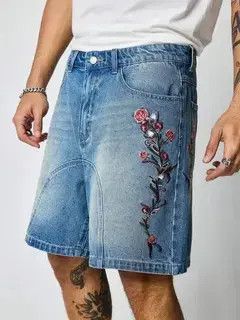 Other Fumina x moto FLORAL vintage Y2K jeans denim shorts Size US 34 / EU 50 - 1 Thumbnail