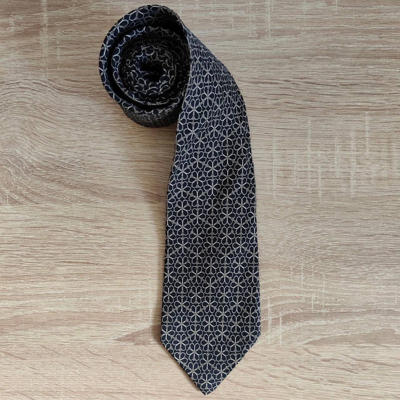 Hermes Hermes Paris Silk Tie 7078 OA Geometry Black Size ONE SIZE - 1 Thumbnail