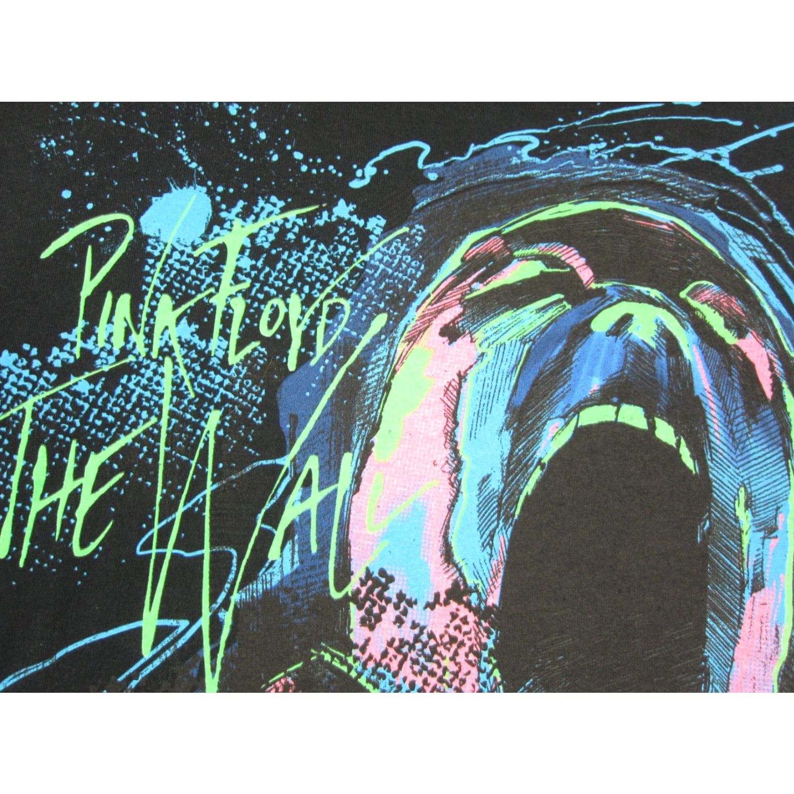 Liquid Blue Pink Floyd Shirt Mens Large L Black The Wall Liquid Blue Screaming Face Shirt Size US L / EU 52-54 / 3 - 3 Thumbnail