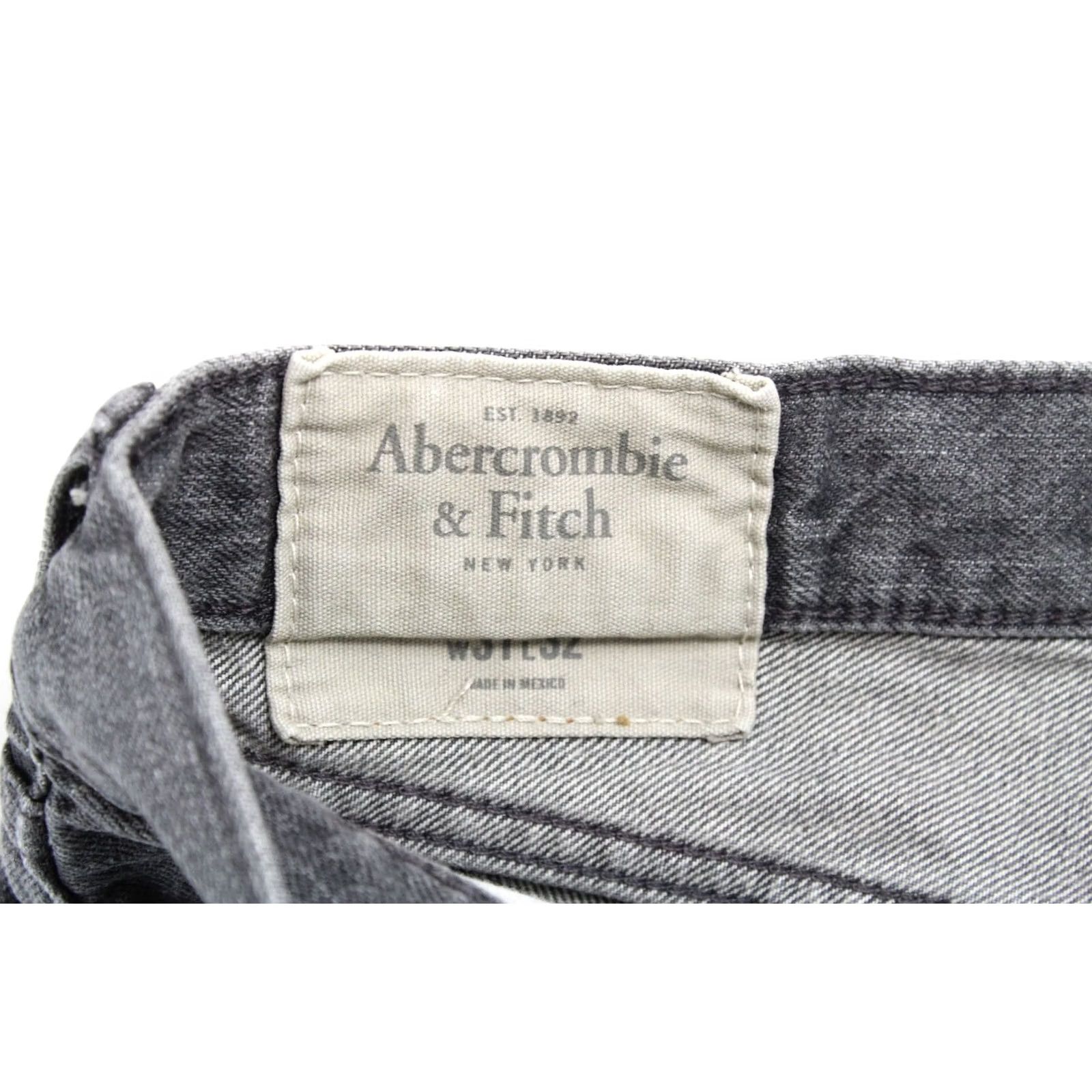Abercrombie & Fitch Abercrombie & Fitch Jeans Men's W31/L32 Whiskers Button Fly Faded Regular Fit Grey Denim Casual Pants Vintage? No Size US 31 - 6 Thumbnail