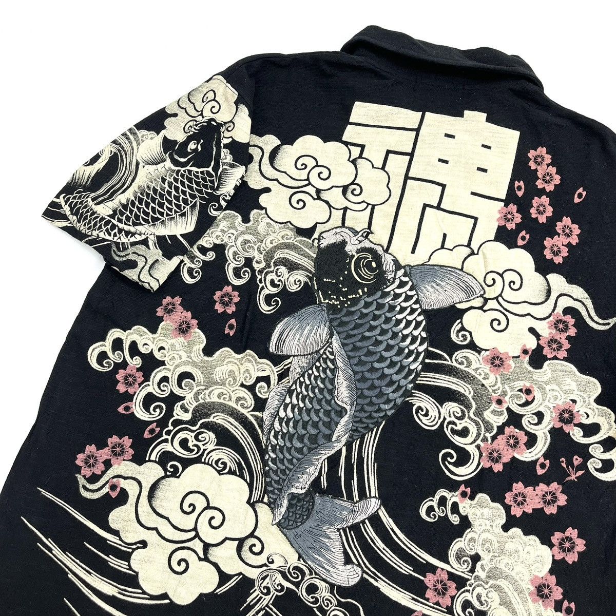 Bullet Noise Vintage Karakuri Tamashii Koi Japanese Polo Shirt Ed Hardy Size US L / EU 52-54 / 3 - 3 Thumbnail