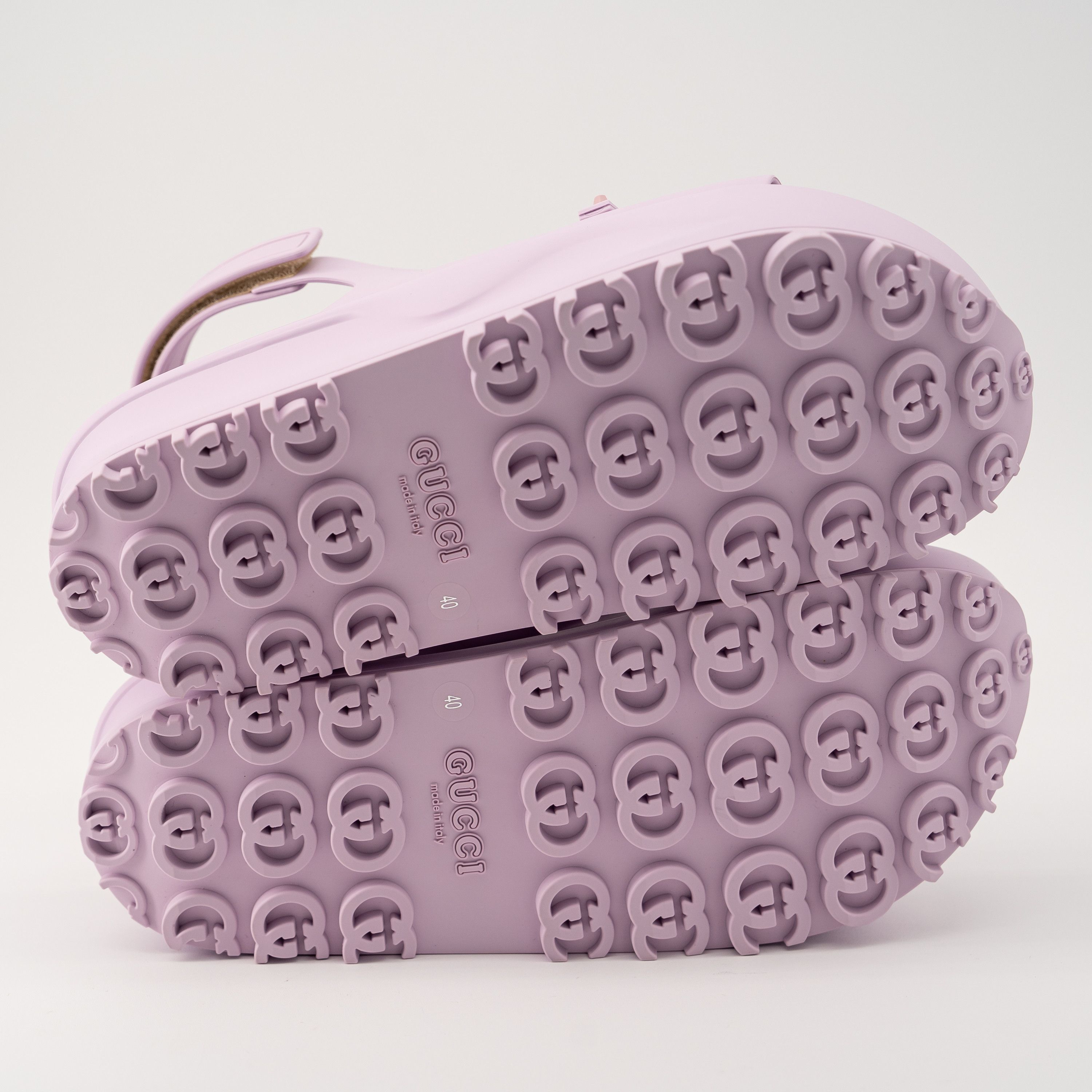 Gucci 40G 10 US Gucci Horsebit Platform Sandals Rubber Purple Size US 10 / IT 40 - 5 Thumbnail