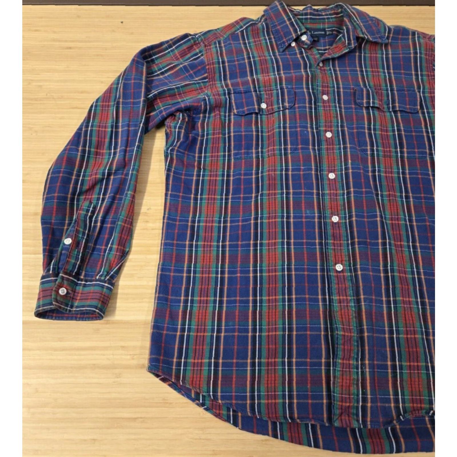 Ralph Lauren Ralph Lauren Workshirt Mens L Blue Plaid Cotton Flannel Button-Up Button-Down Collar Pockets Casual Workwear Long Sleeve Short Description: N/A Size US L / EU 52-54 / 3 - 3 Thumbnail