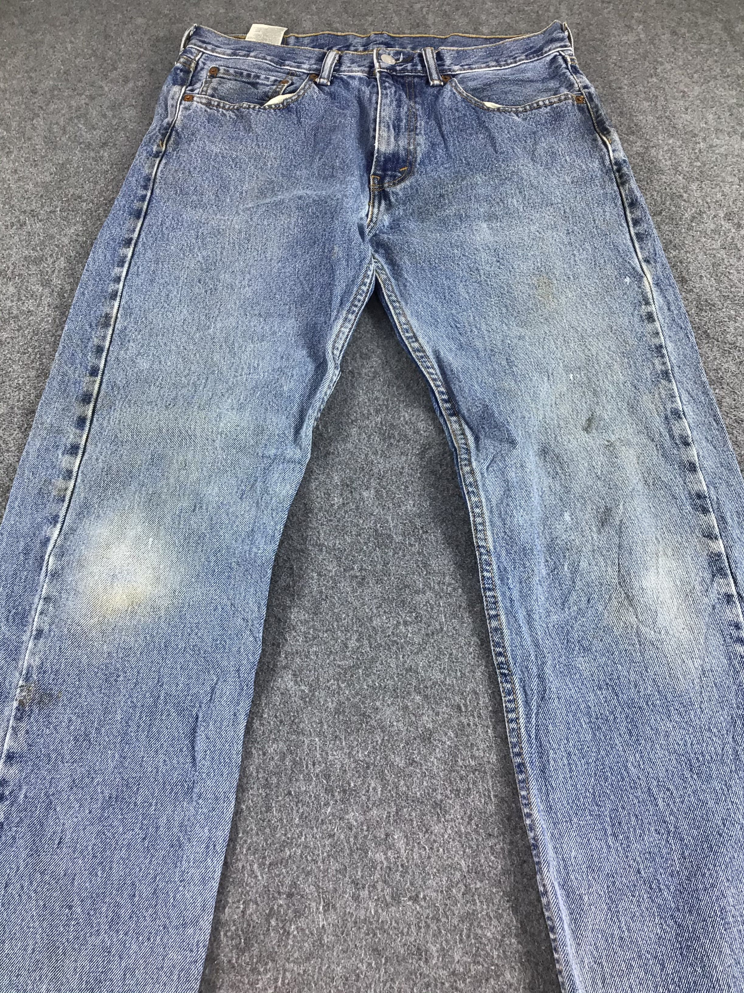 Levi's Levis 505 Jeans Faded Blue Denim -J322 Size US 33 - 3 Thumbnail